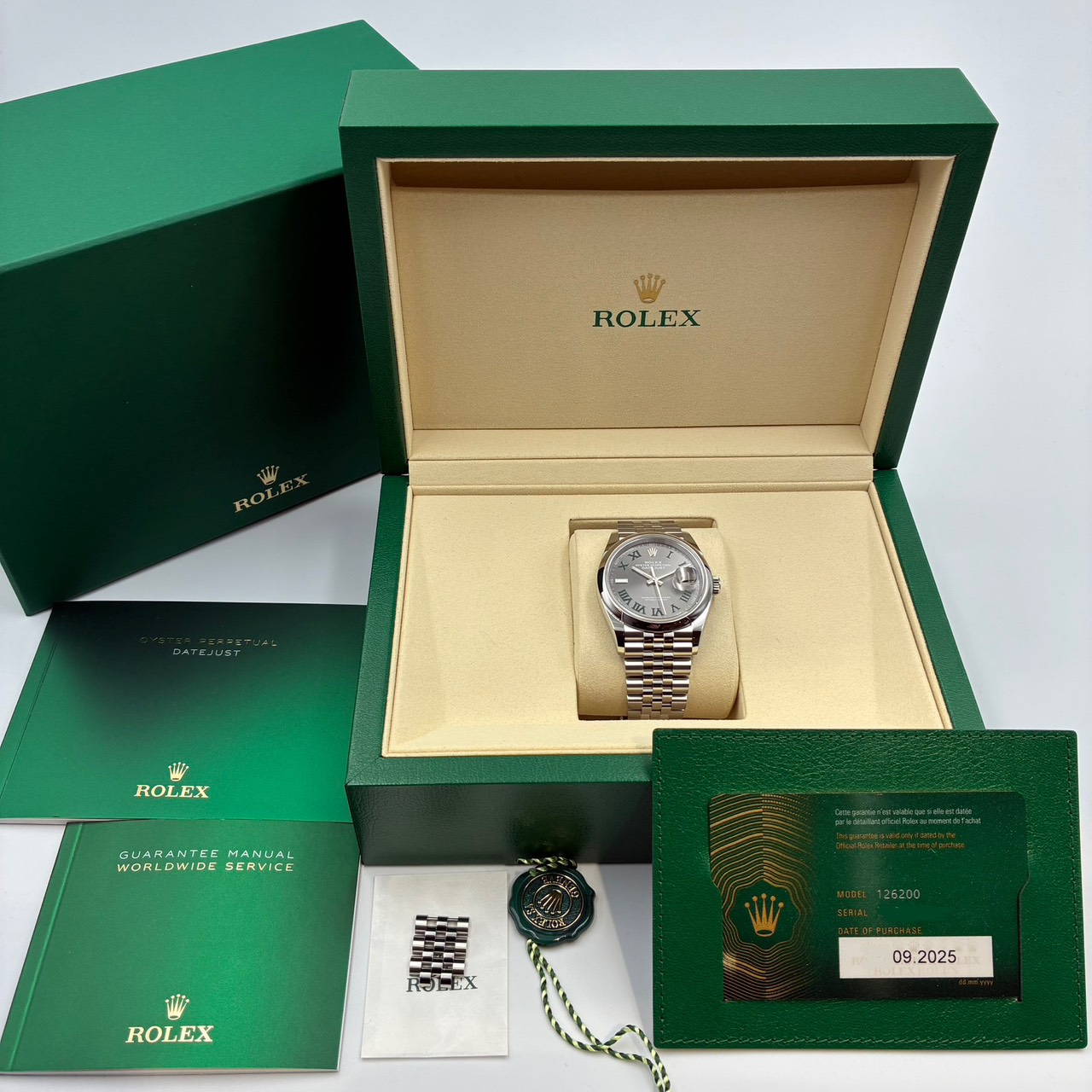 ROLEX (����å���) �ǥ��ȥ��㥹��36 �ӻ��� 126200 ���졼�ȥ����� SS/WG ����ӥ꡼ ��°�ʴ��� ̤������ ���ض�Ź ST-976