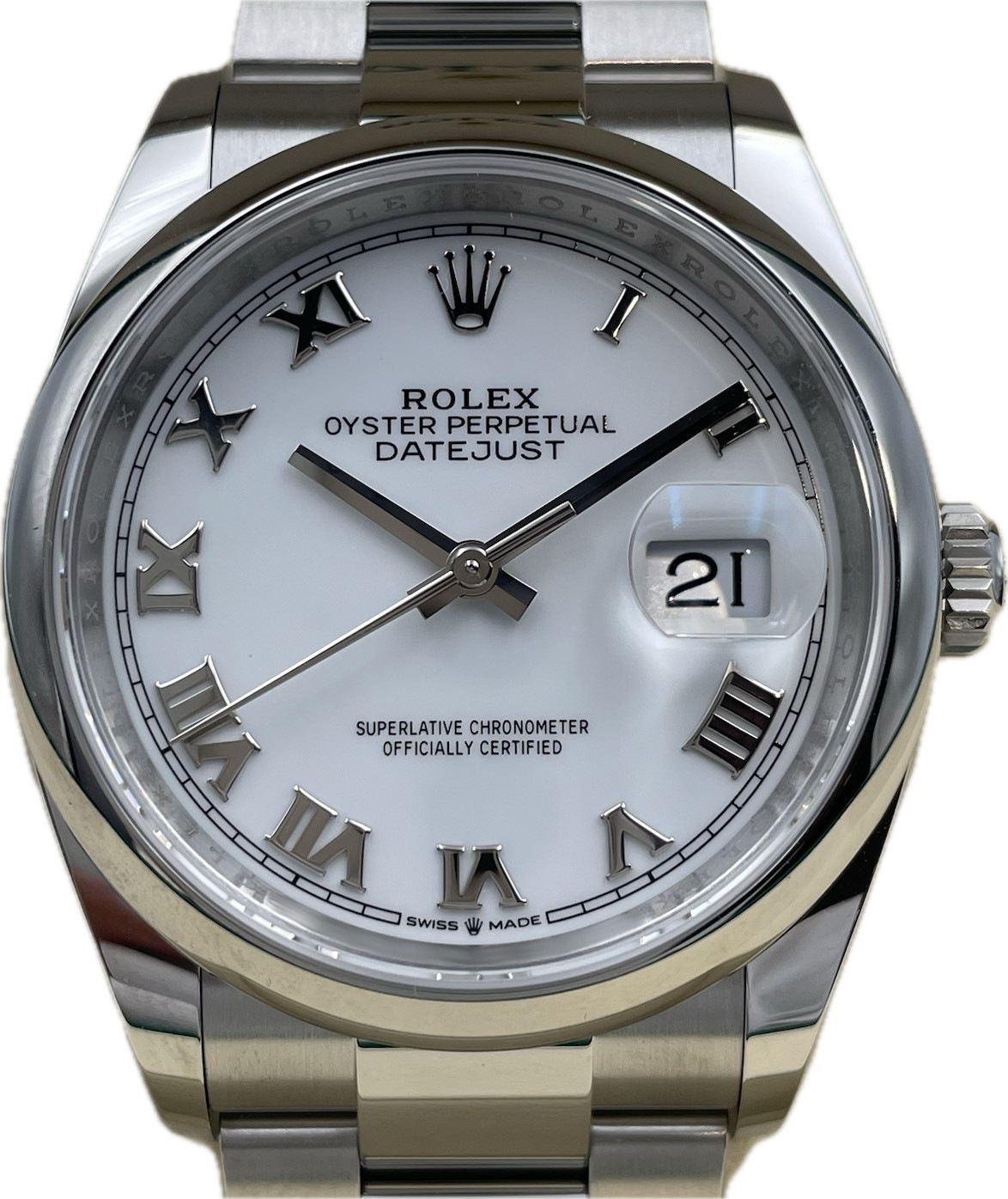 ROLEX(����å���) �ǥ��ȥ��㥹��36 126200 �ۥ磻�ȥ����� ���������� 2026ǯ2�� ̤���� ���� SA-37 ���ض�Ź