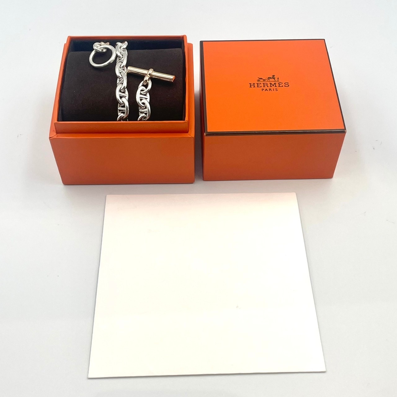 HERMES(����᥹) �������̥��󥯥�PM �ɥ��֥�ȥ�����֥쥹��å� 40���� Ag925/Au750 ̤���� CAB-975 (���ض�Ź)