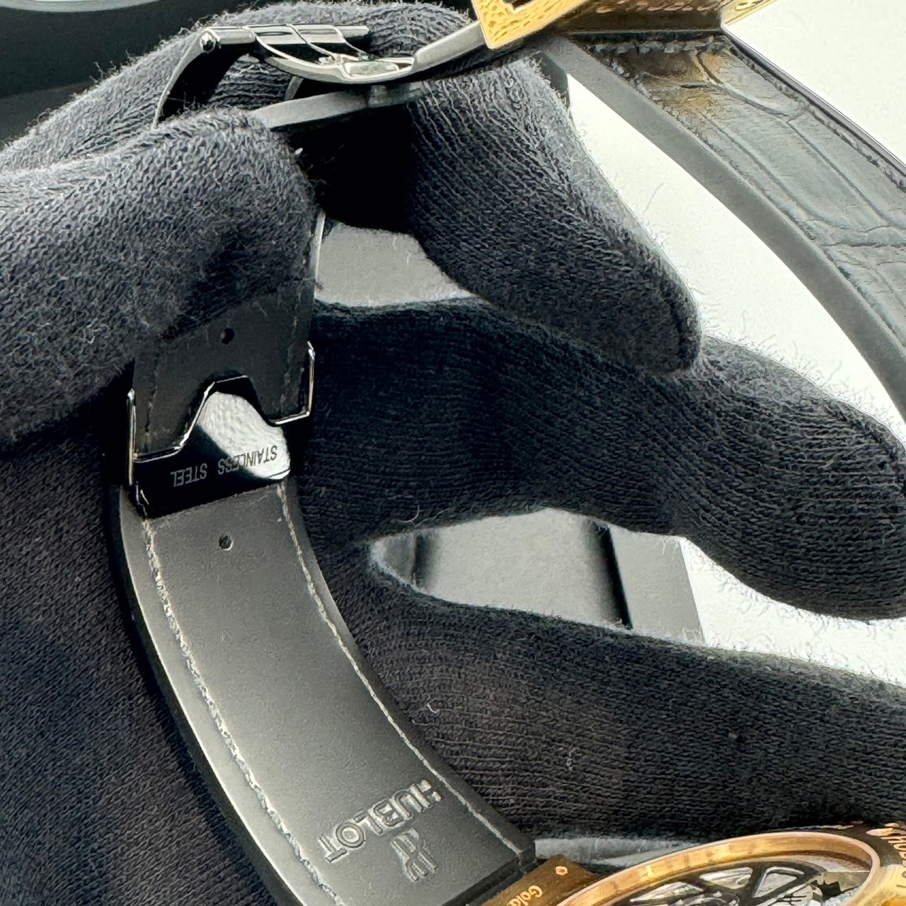 HUBLOT (֥) ӥåХ 301.PB.131.LR.TRS15 ֥å 18KRG 쥶/С  ضŹ CAT-284