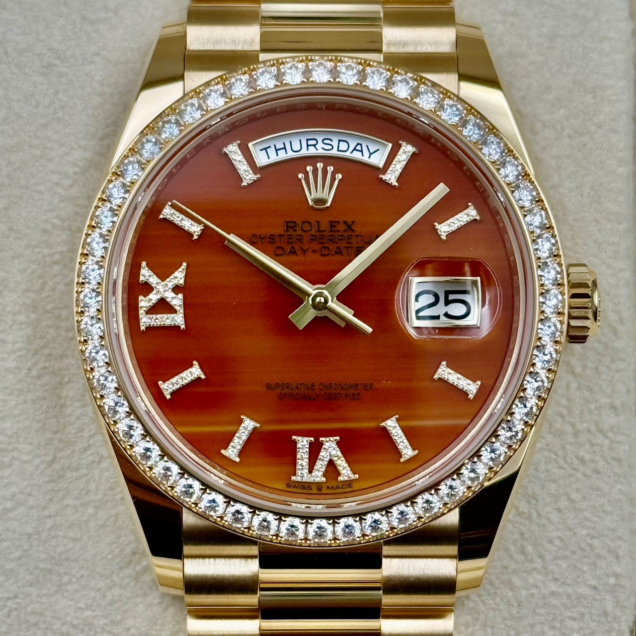 ROLEX(����å���)�ǥ��ǥ���36 128348RBR �����ͥꥢ�� K18YG ̤���� ���ض�Ź ST-629