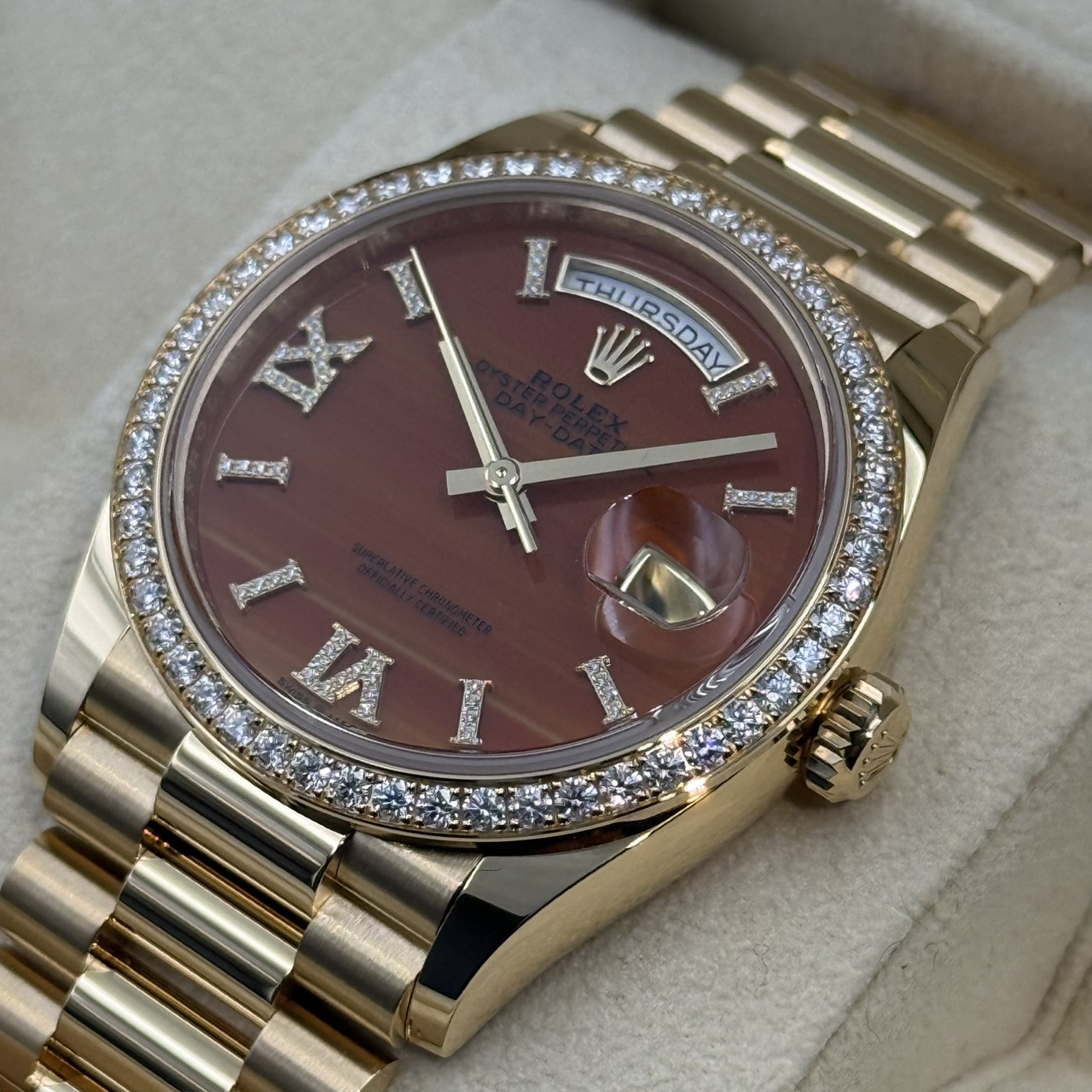 ROLEX(����å���)�ǥ��ǥ���36 128348RBR �����ͥꥢ�� K18YG ̤���� ���ض�Ź ST-629