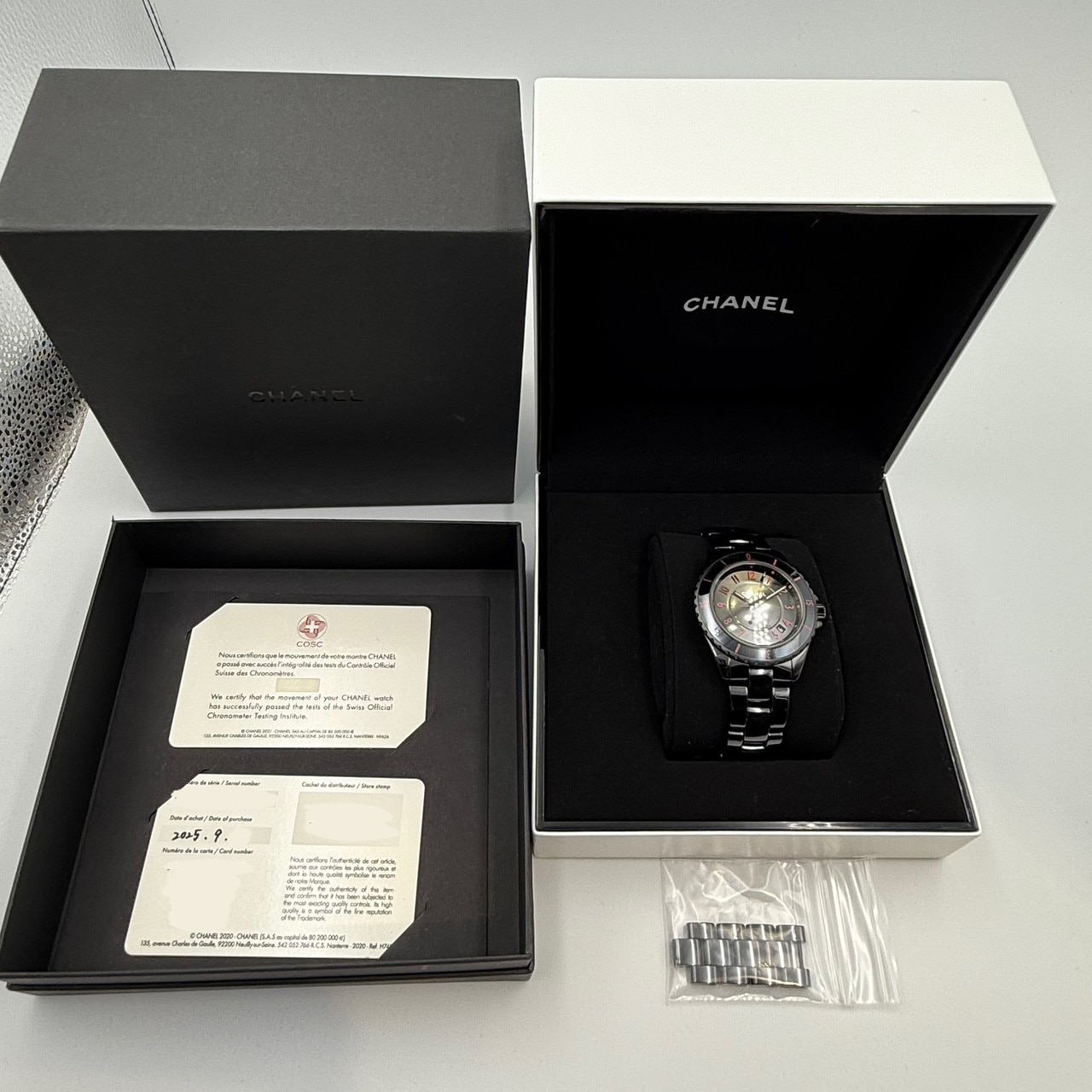 CHANEL(����ͥ�) J12 �֥�å��� H10312 �֥�å� ����ߥå� ̤���� ���ض�Ź ST-794