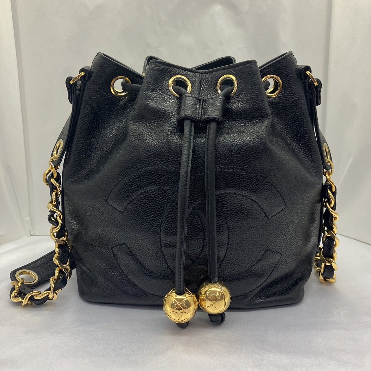 CHANEL(シャネル) ヴィンテージ巾着型チェーンショルダーバッグ CHANEL(シャネル) ヴィンテージ巾着型チェーンショルダーバッグ