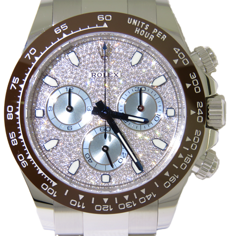 ROLEX (ロレックス) デイトナ 腕時計 116506 パヴェダイヤ アイスブルー プラチナ 中古 UD-120 (上野店)-ブランドバンク ロレックス販売店