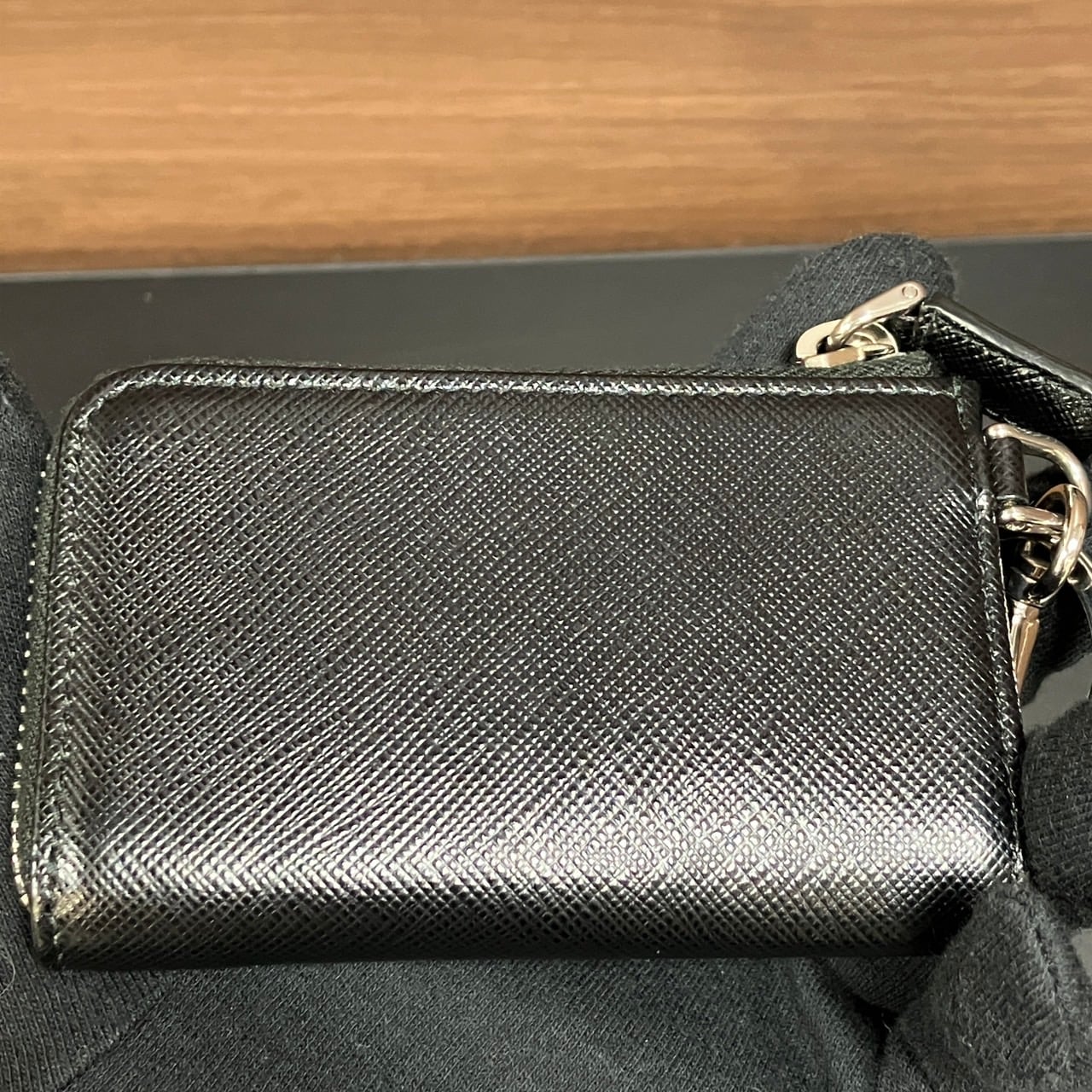 プラダ キーケース コインケース 2tt085 サフィアーノレザー ブラック PRADA プラダ コインケース 小銭入れ キーケース メンズ