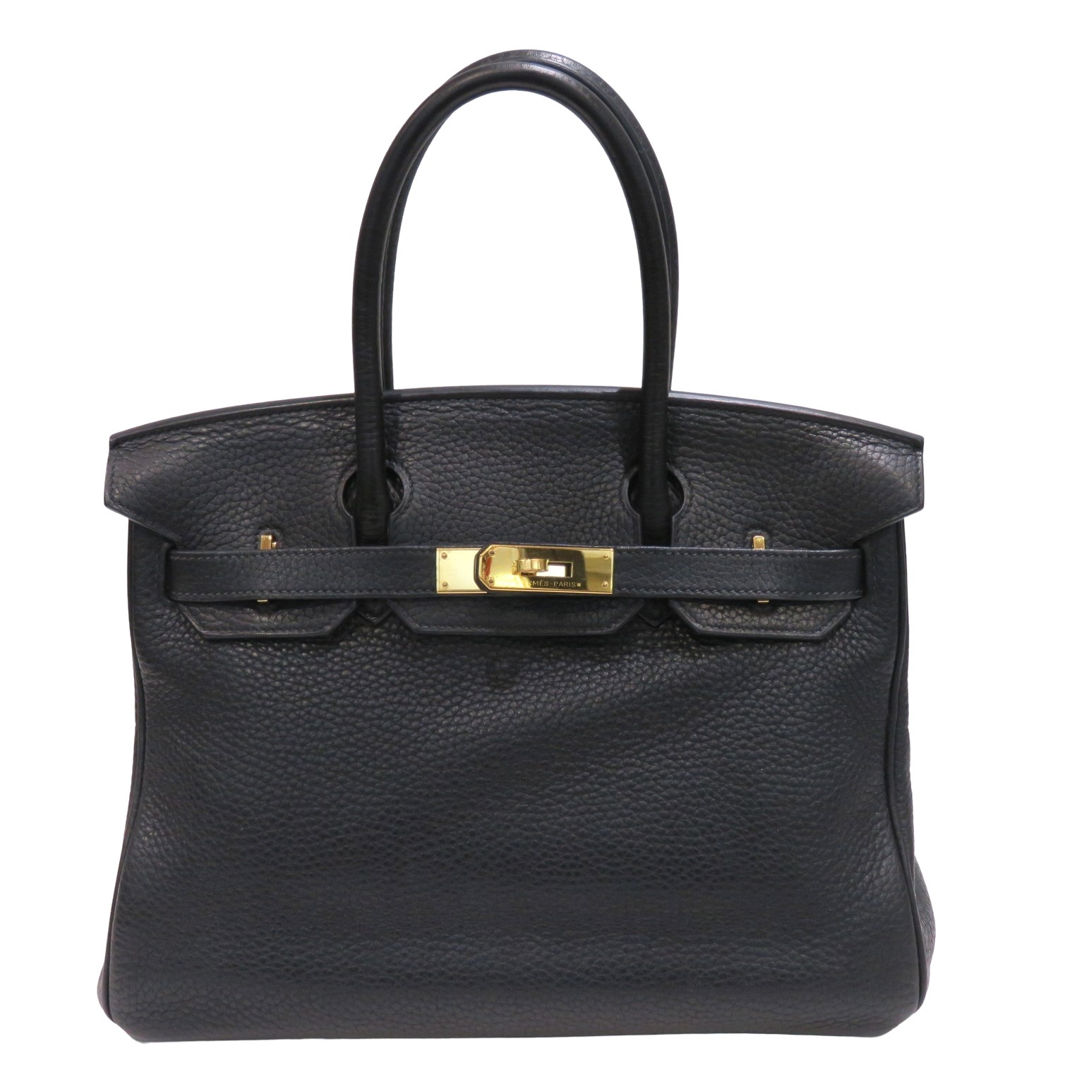 HERMES (エルメス) バーキン30 ハンドバッグ ブラック(ゴールド金具 