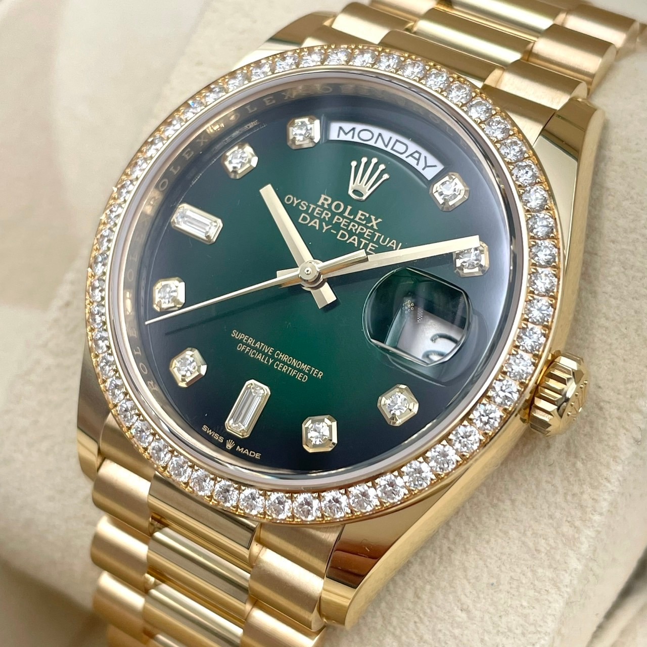 ROLEX(����å���) �ǥ��ǥ���36 128348RBR ���꡼�󥪥�֥� 10P������ 2025ǯ4�� ̤���� ���� ST-130 (���ض�Ź)