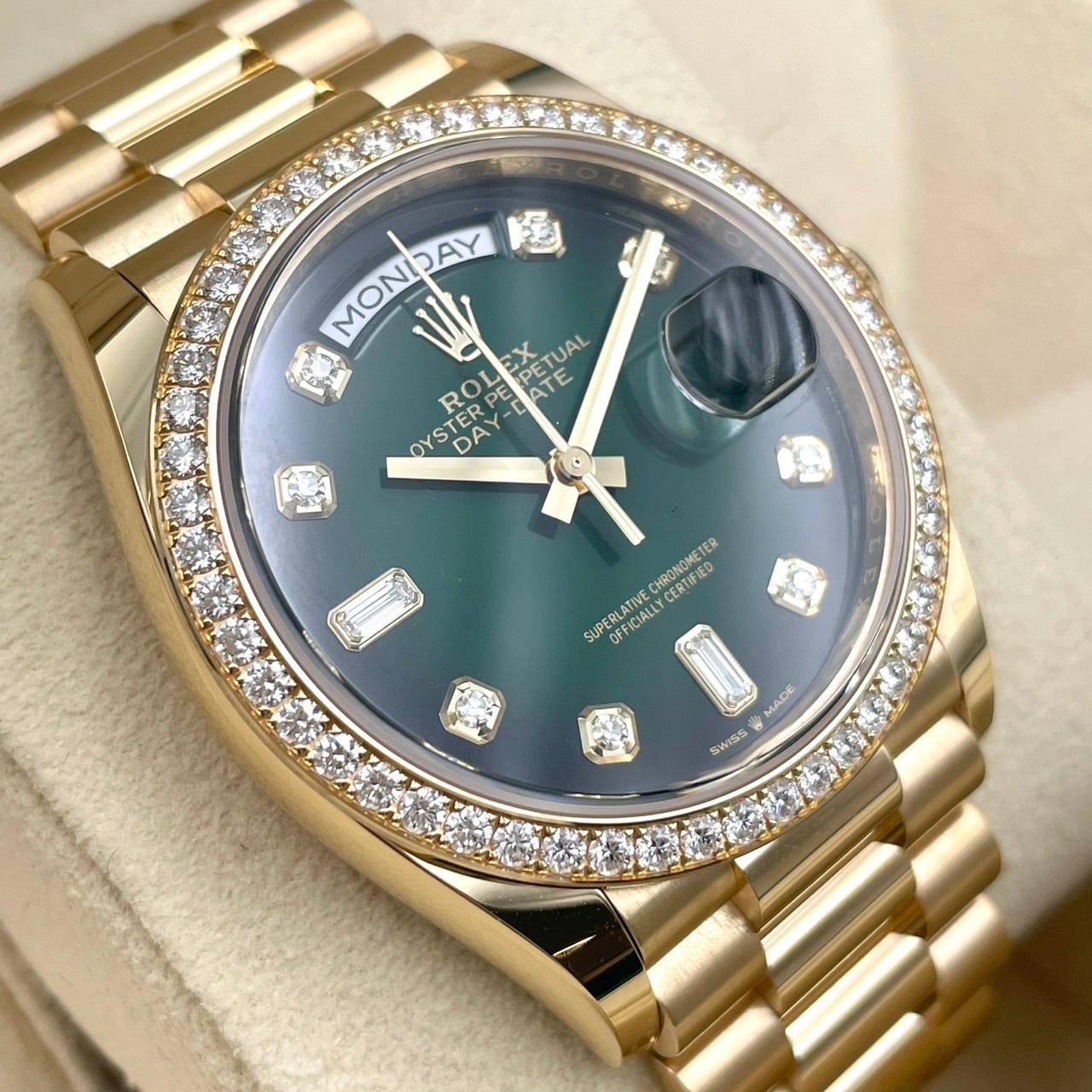 ROLEX(����å���) �ǥ��ǥ���36 128348RBR ���꡼�󥪥�֥� 10P������ 2025ǯ4�� ̤���� ���� ST-130 (���ض�Ź)