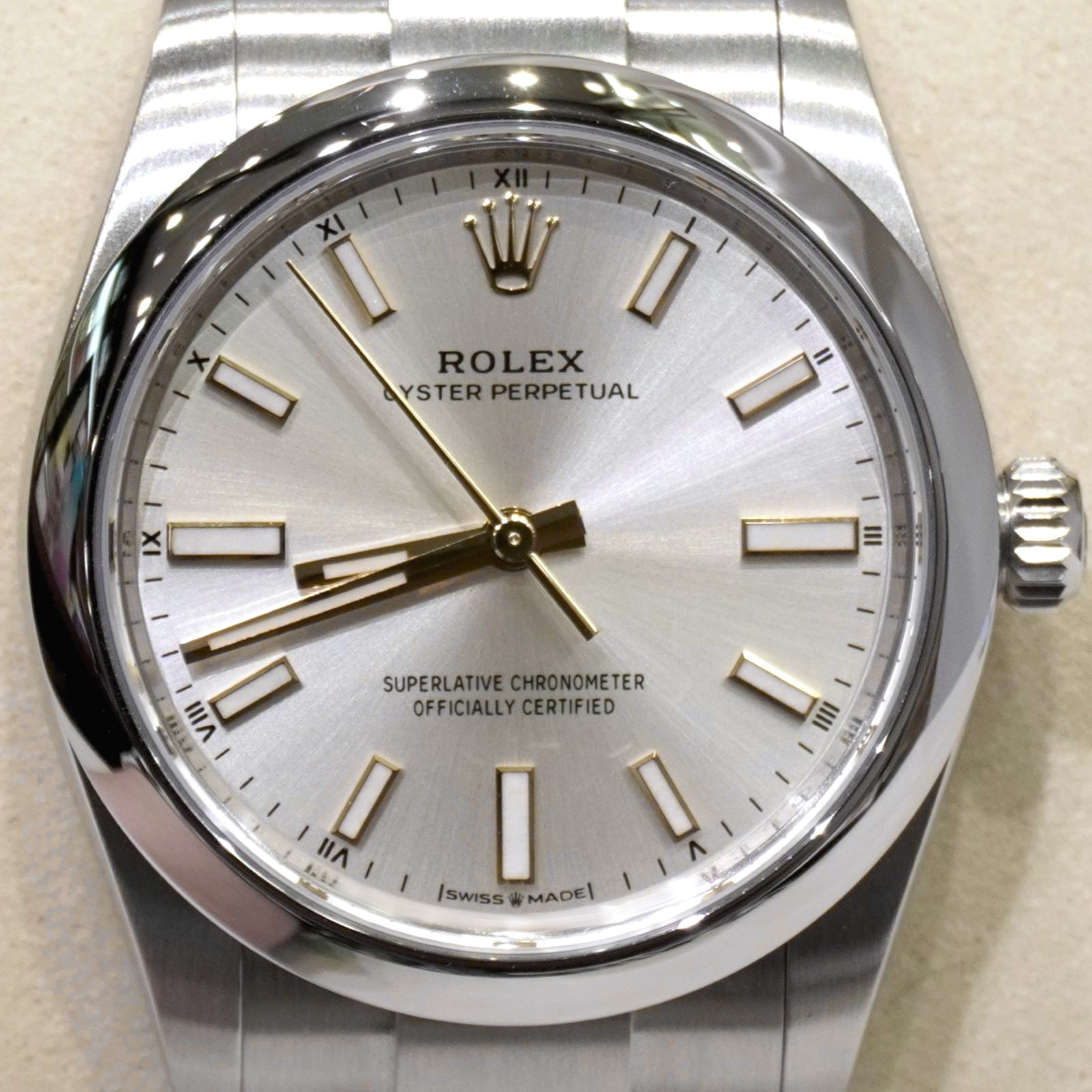 ROLEX (����å���) �����������ѡ��ڥ��奢��34 �ӻ��� 124200 ����С� SS ���������� ��°�ʴ��� ����Ʊ�� Z-119 ���Ź