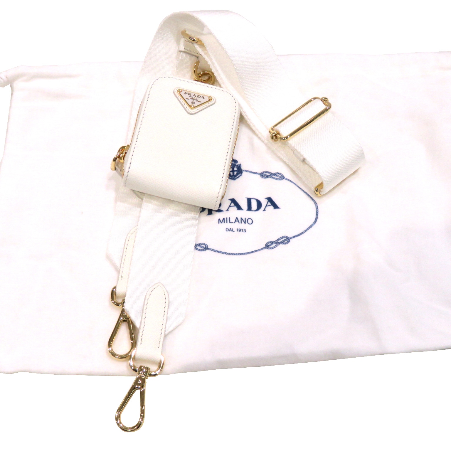 PRADA (�ץ��) Re-Edition 2005 ���ե������Υ쥶�� �Хå� ���������Хå� 1BH204_NZV_F02EN_V_V2M �ۥ磻�� �쥶�� ���A N237 ���Ź