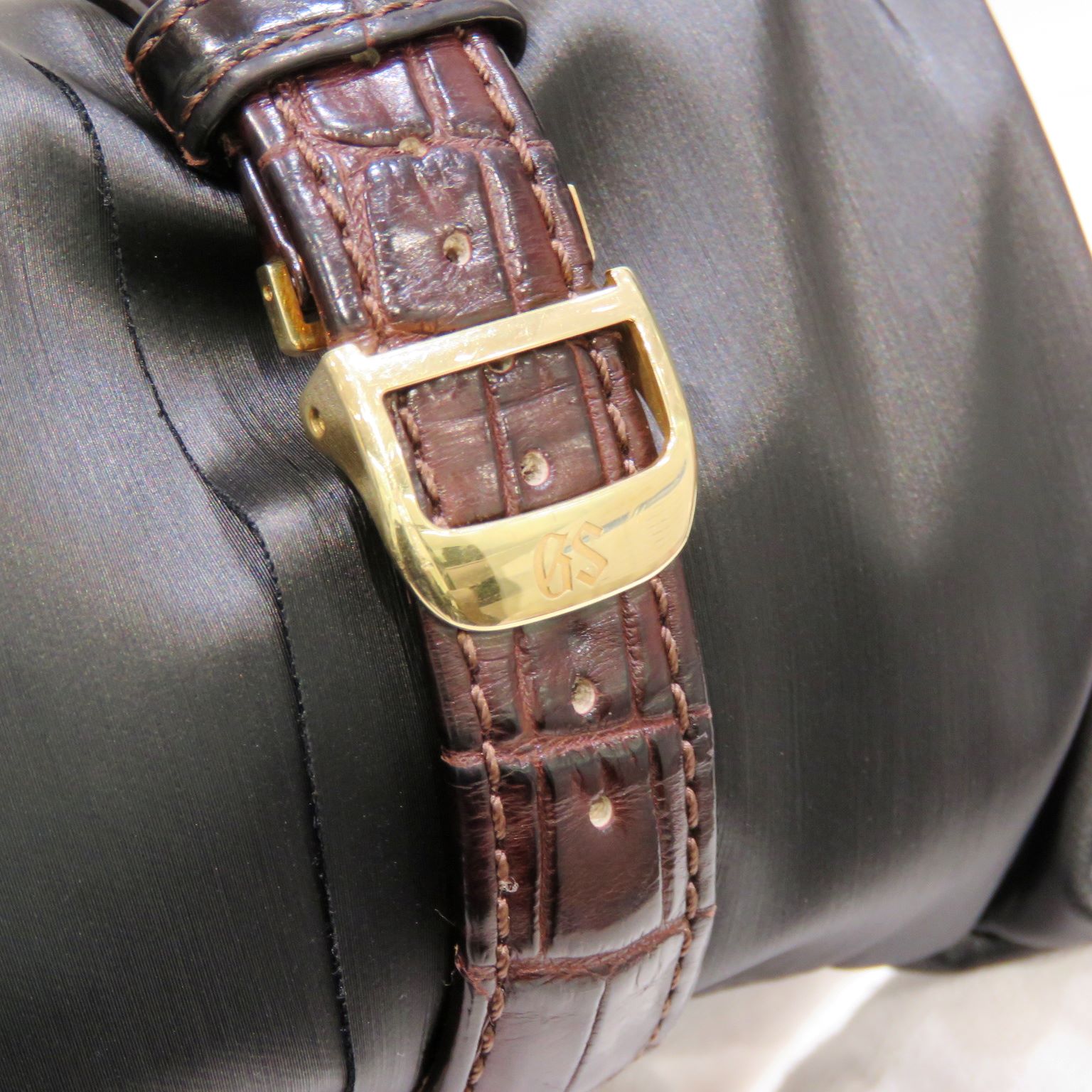 GRAND SEIKO (�����ɥ�������) �����С�9S 20��ǯ��ǰ��ǥ� ����150�ܸ��� �ӻ��� SBGH266 �ۥ磻�� YG �쥶�� ��°�ʴ��� ��� A-017 ���Ź