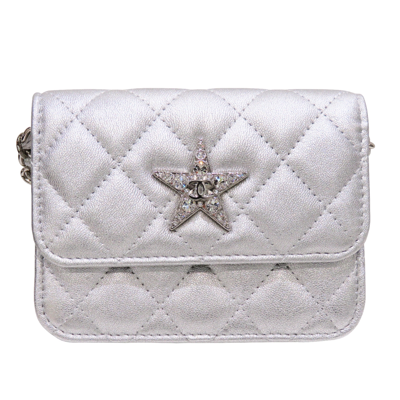 CHANEL (シャネル) マトラッセ スター チェーンショルダー シルバー
