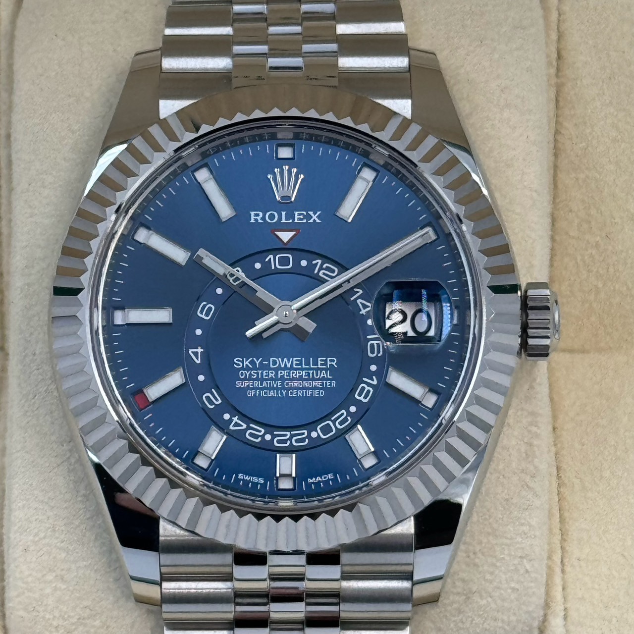 ROLEX (����å���) �������ɥ����顼 326934 �֥饤�ȥ֥롼 ����ӥ꡼ SS ������� ���ض�Ź CAT-291