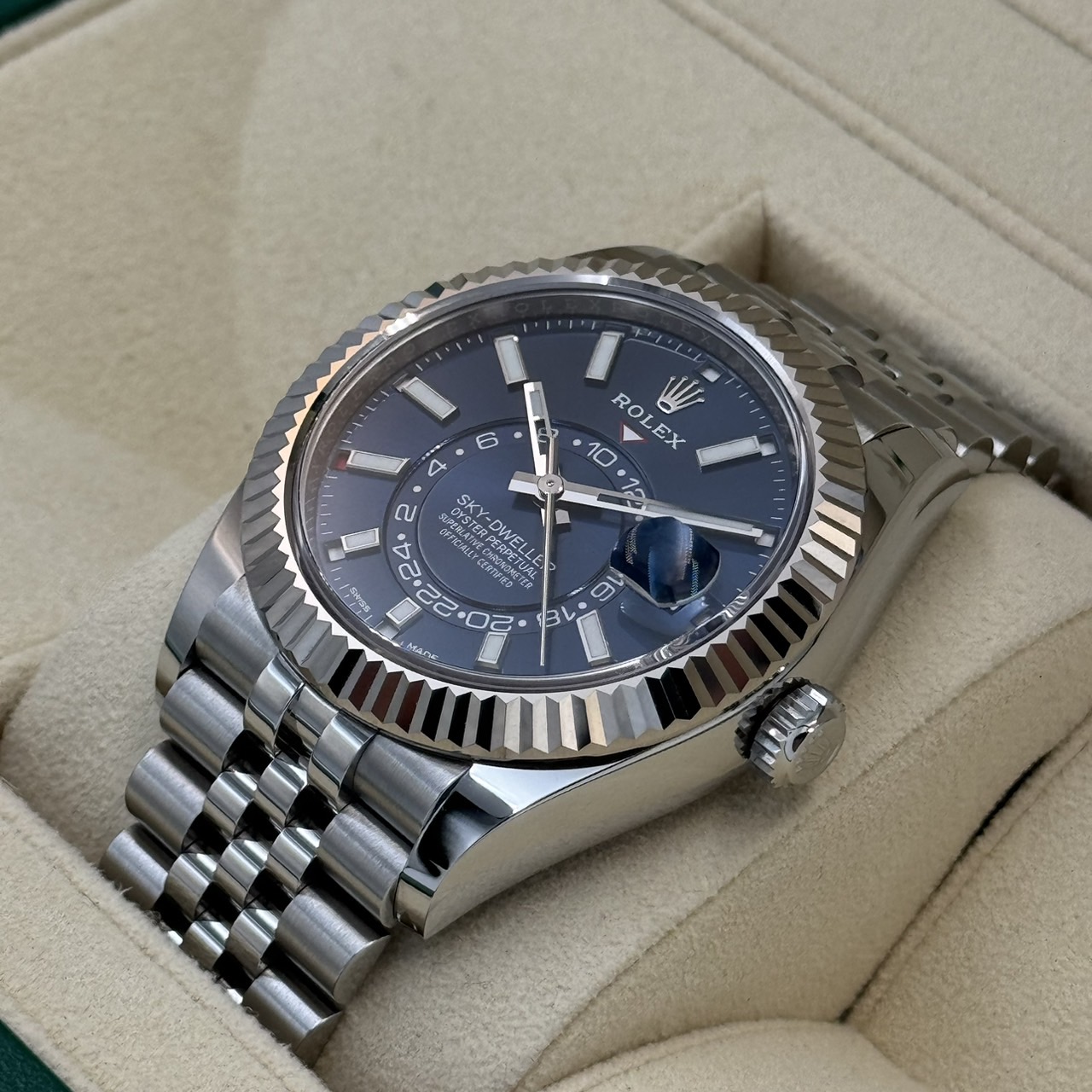 ROLEX (����å���) �������ɥ����顼 326934 �֥饤�ȥ֥롼 ����ӥ꡼ SS ������� ���ض�Ź CAT-291