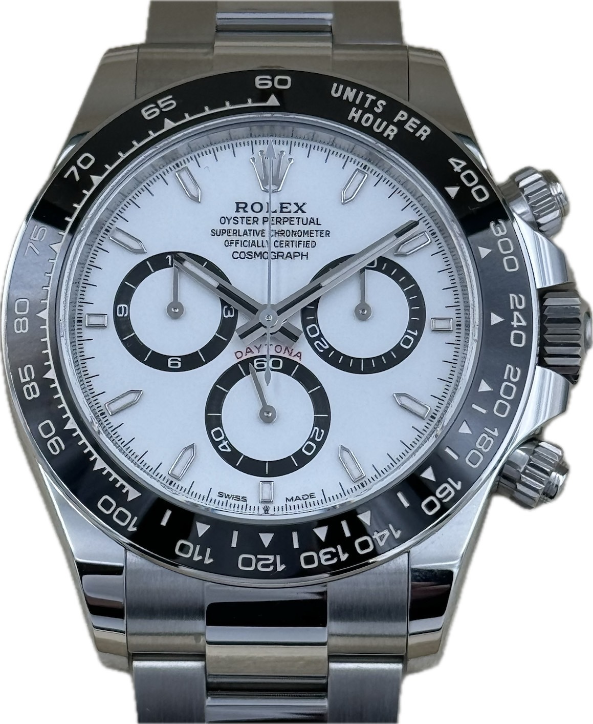 rorex コスモグラフデイトナ　パンダ　コマは4個あります ROLEX (ロレックス) コスモグラフデイトナ 126500LN ホワイト SS 未