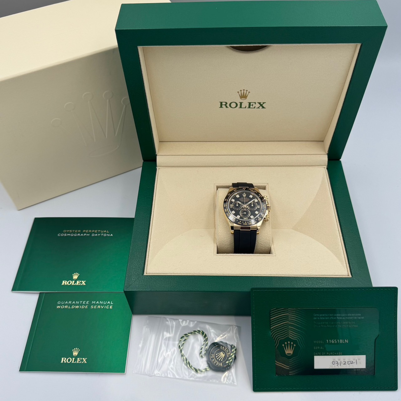 ROLEX(����å���) �����⥰��եǥ��ȥ� 116518LN 8PD�֥�å� YG/��С� ����Ʊ�� ���ض�Ź CAT-844