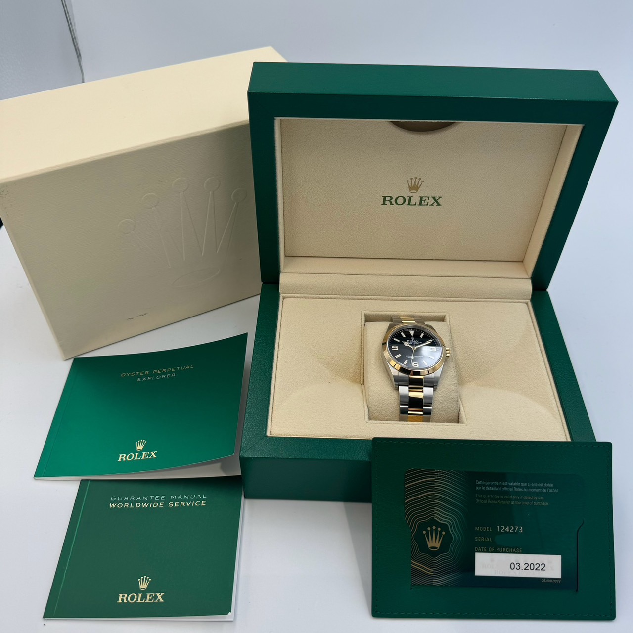 ROLEX (����å���) �������ץ����顼36 124273 �֥�å� SS/YG ������� ���ض�Ź CAT-319
