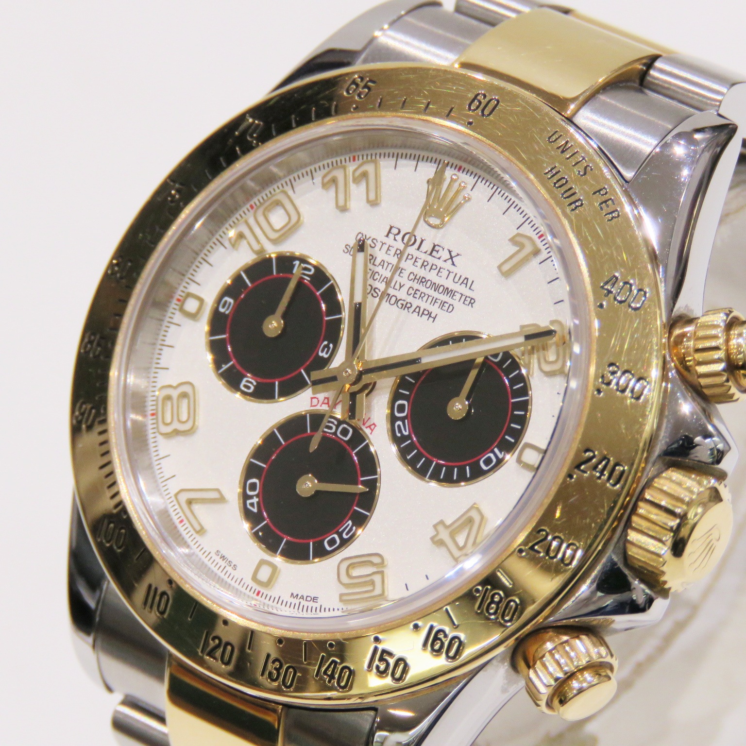 ROLEX (����å���) �����⥰��եǥ��ȥ� �ӻ��� 116523 �ۥ磻�ȥ���ӥ� SS/YG ���������� ��°�ʴ��� ��� Y-189 ���Ź