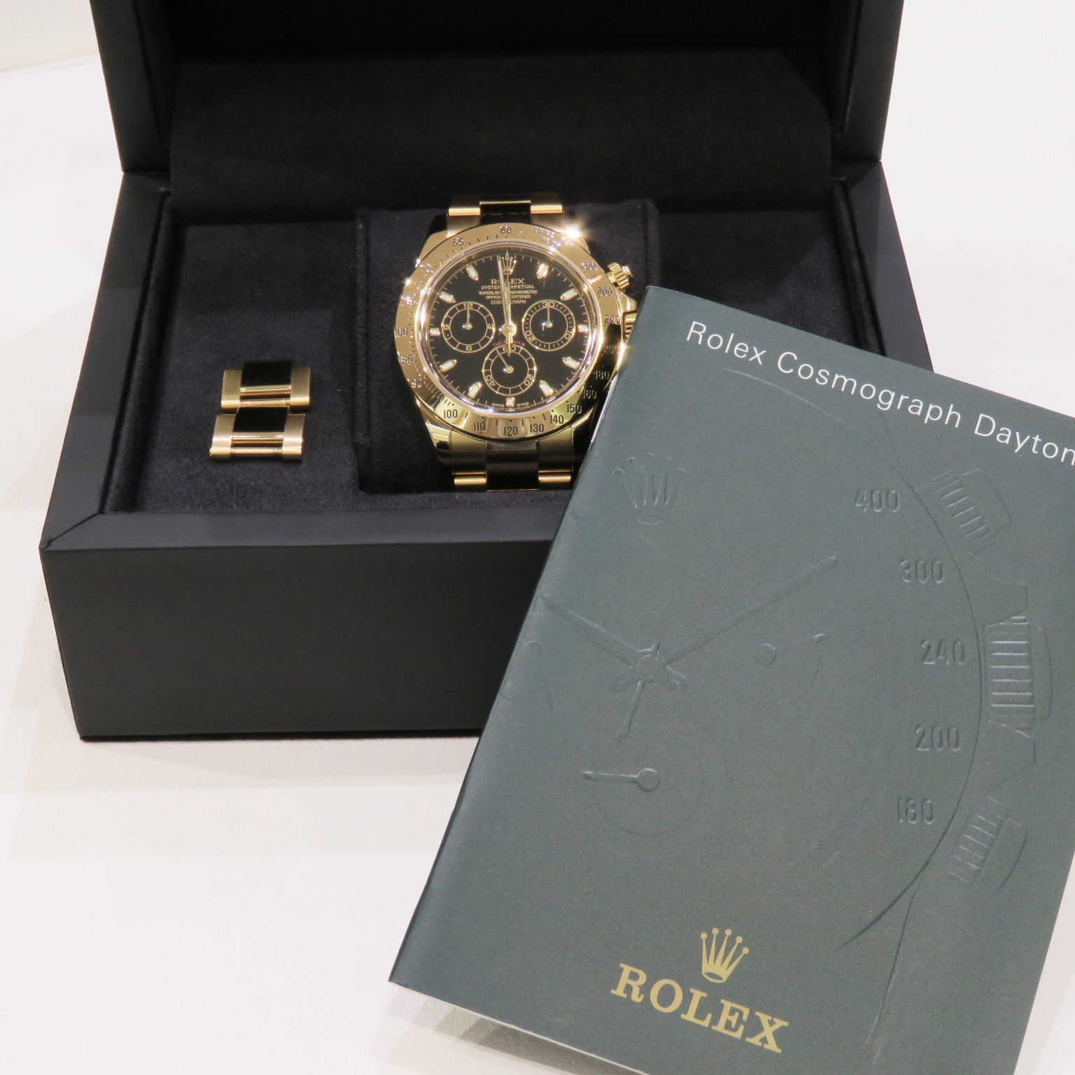 ROLEX (����å���) �����⥰��եǥ��ȥ� �ӻ��� 116528 �֥�å� YG ���������� �����̵��(Y��) ������� X-232 ���Ź