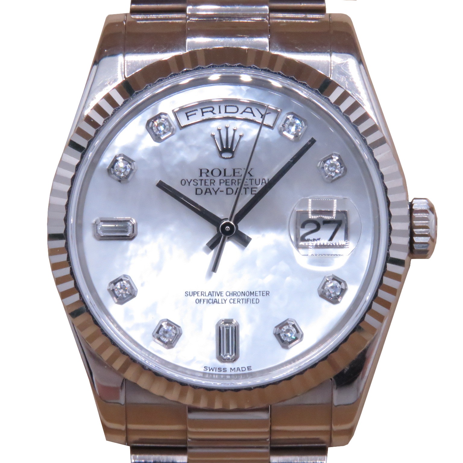 ROLEX(����å���)/�ǥ��ǥ���36/118239NA/�ۥ磻�ȥ����������/25.3����OH/2005.2��/���A/NAC-639��̾�Ų�Ź��