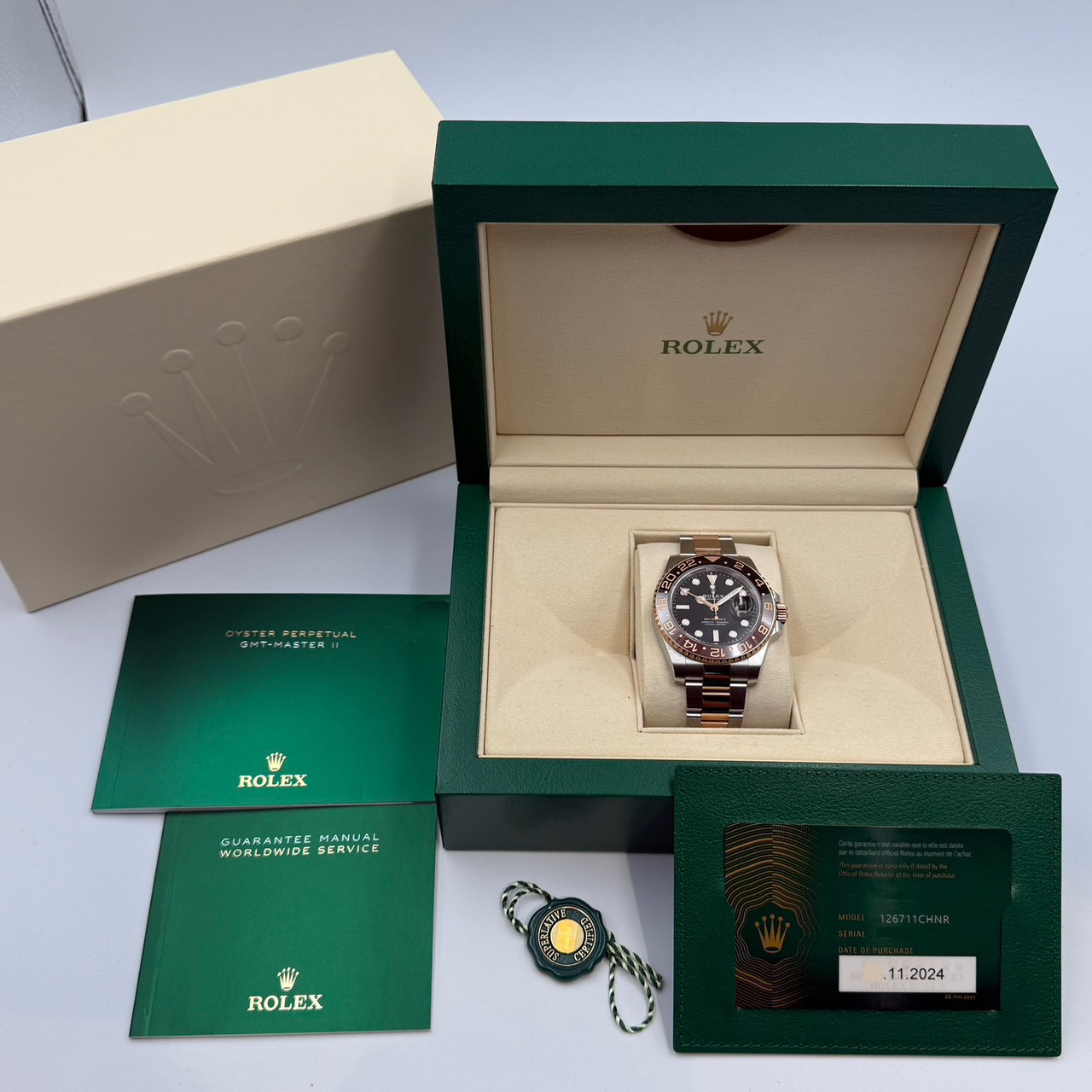 ROLEX (����å���) GMT�ޥ������� 126711CHNR �֥�å� ERG/SS ������� ���ض�Ź ST-631