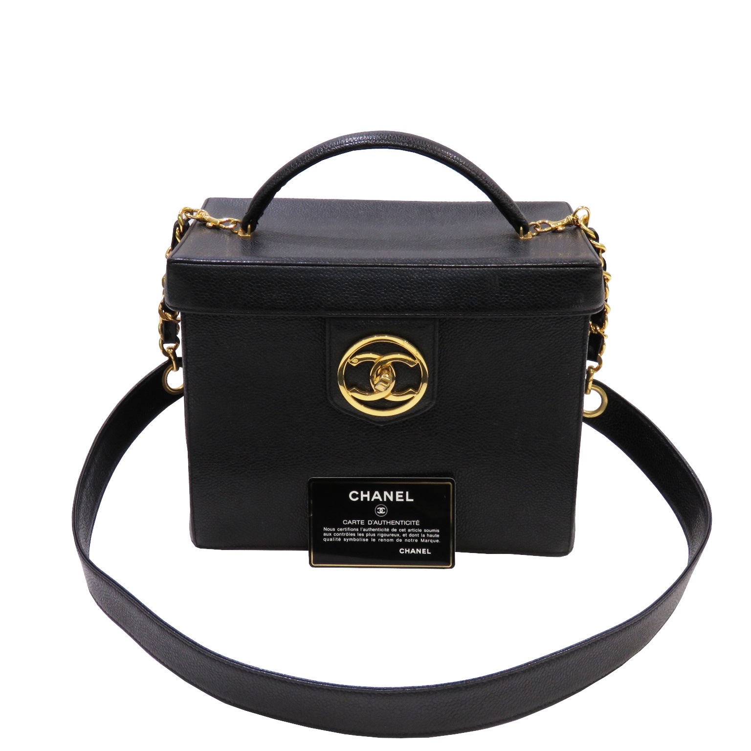 CHANEL (����ͥ�) ������ơ��� �����ޡ��� �Х˥ƥ��Хå� �֥�å�(������ɶ��) ����ӥ������� ���A V45 ���Ź