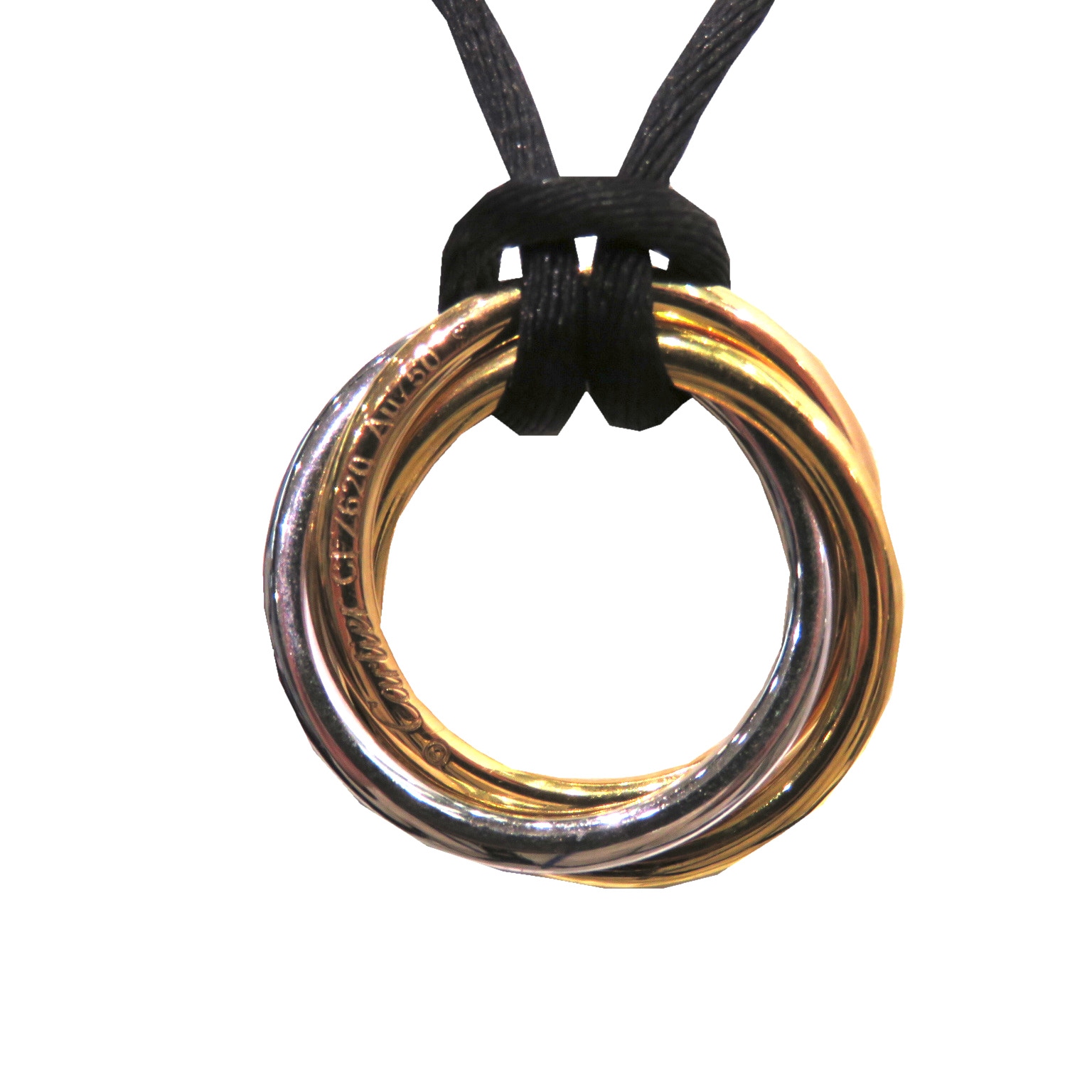 Cartier (����ƥ���) �ȥ�˥ƥ��ߥǥ����������ͥå��쥹  B3040900 K18YG/K18PG/K18WG/0.03ct ���A X139 ���Ź