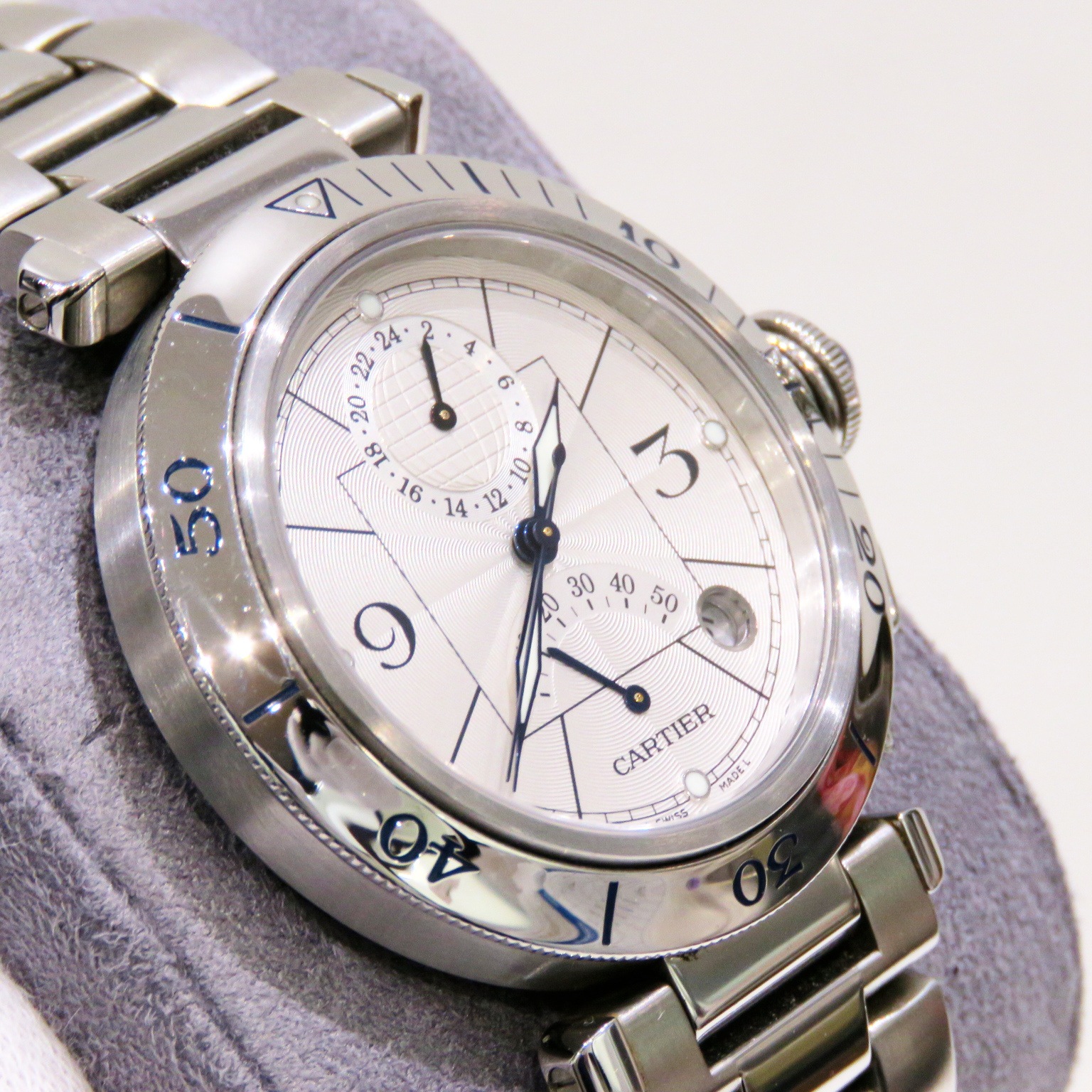 Cartier (����ƥ���) �ѥ���38mm GMT �ѥ�ꥶ���� �ӻ��� W31037H3 ����С� SS ̤Ĵ��(12����) �����̵�� ���ΤΤ� ��� Y-055 ���Ź