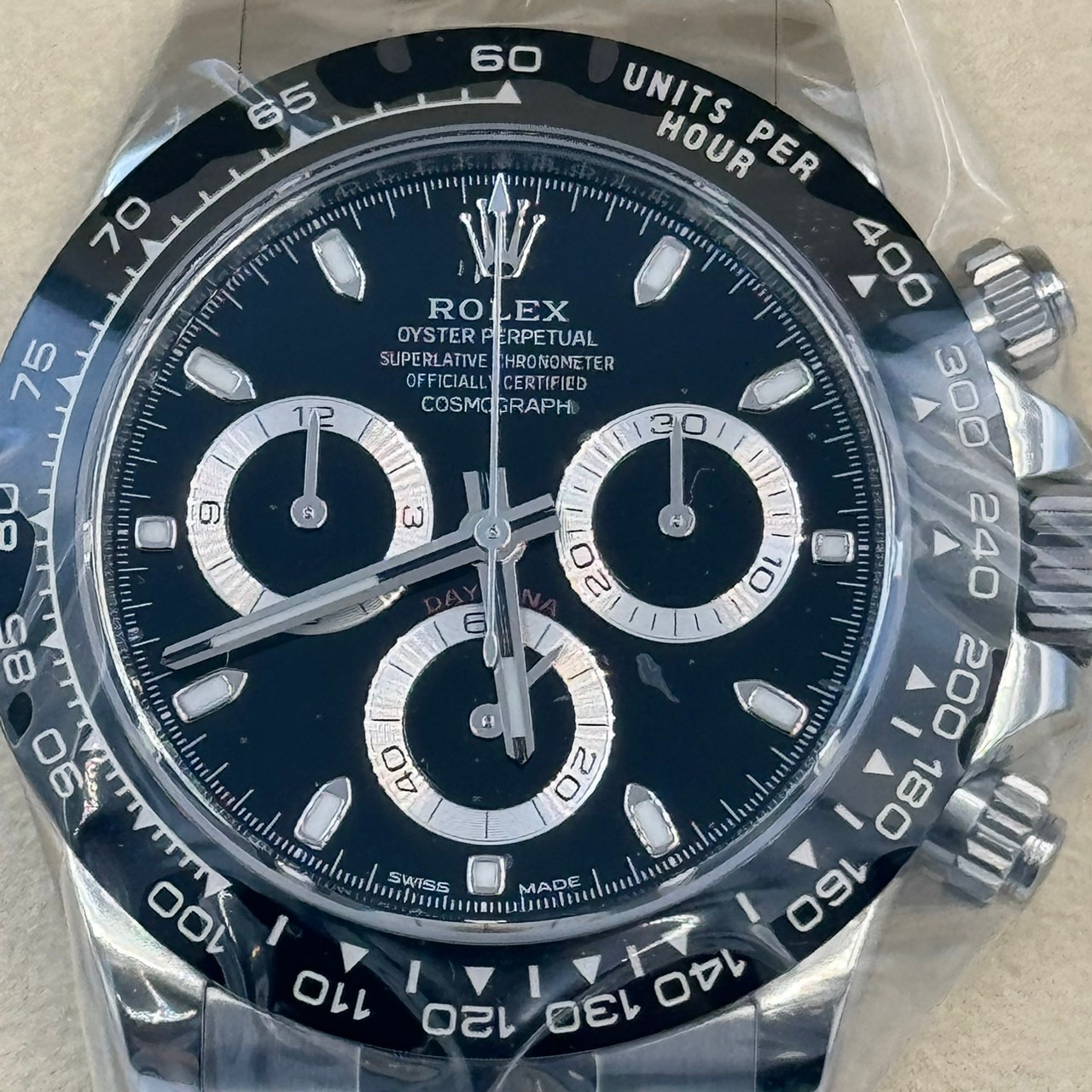 ROLEX (����å���) �����⥰��եǥ��ȥ� 116500LN �֥�å� SS ̤���� ���ض�Ź CAT-351