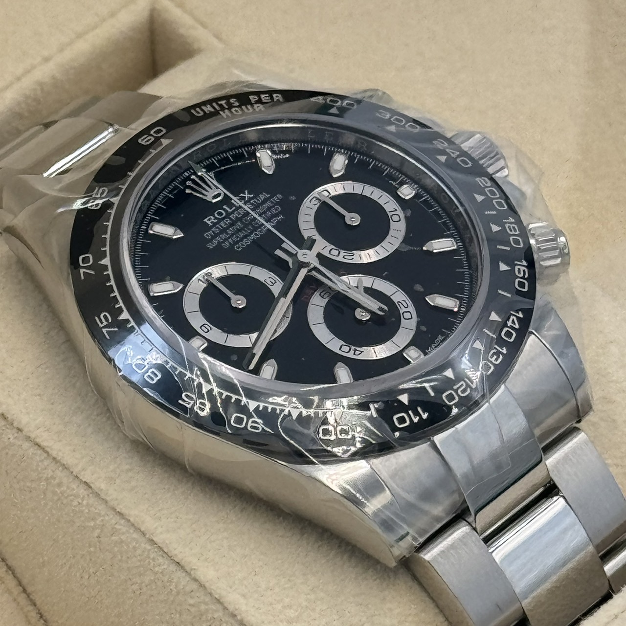 ROLEX (����å���) �����⥰��եǥ��ȥ� 116500LN �֥�å� SS ̤���� ���ض�Ź CAT-351