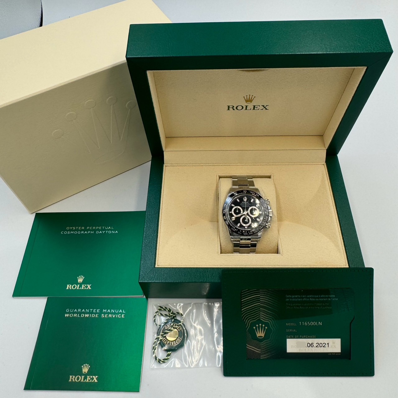 ROLEX (����å���) �����⥰��եǥ��ȥ� 116500LN �֥�å� SS ̤���� ���ض�Ź CAT-351