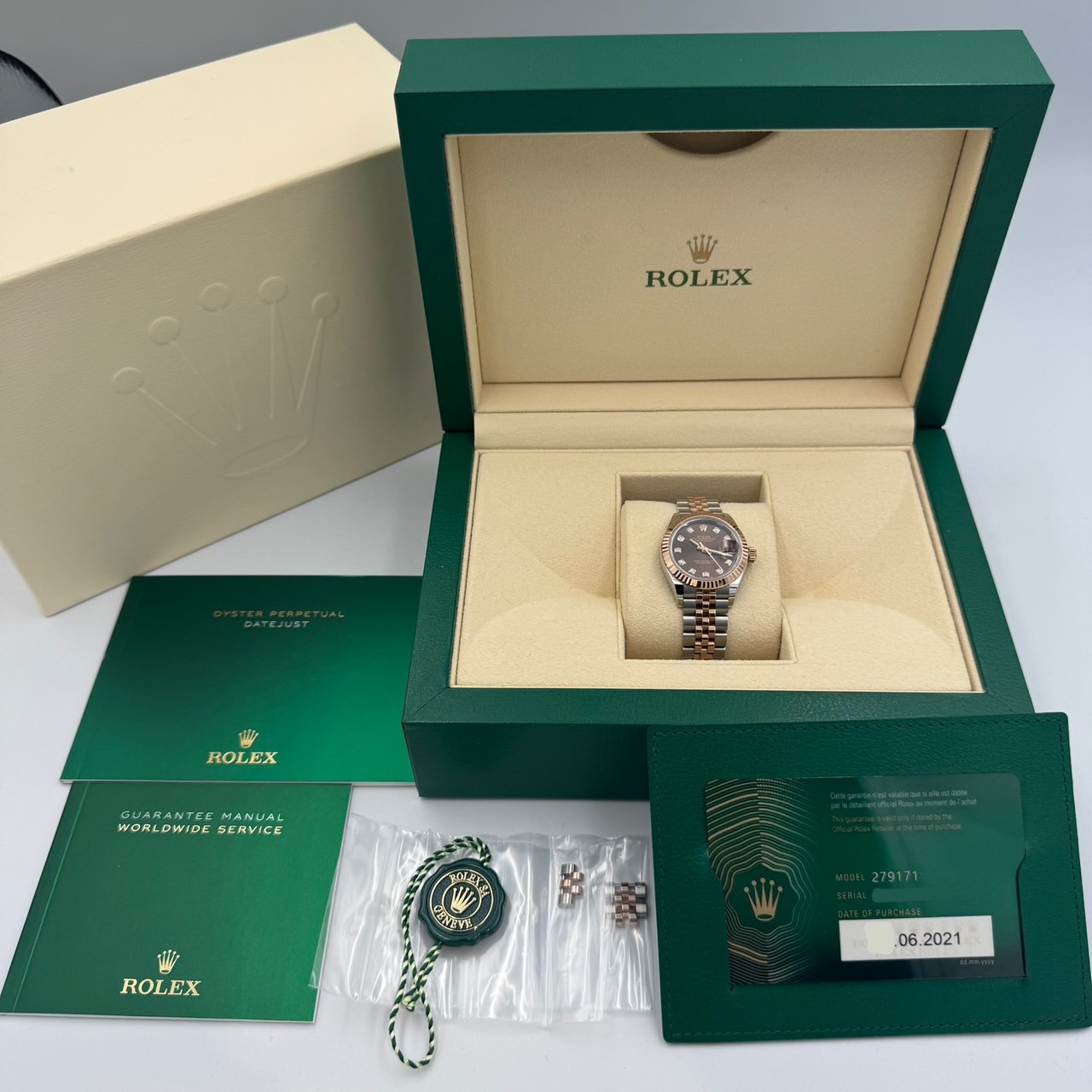 ROLEX(å) ǥȥ㥹28 279171 祳졼 10P SS/ERG  ضŹ ST-193