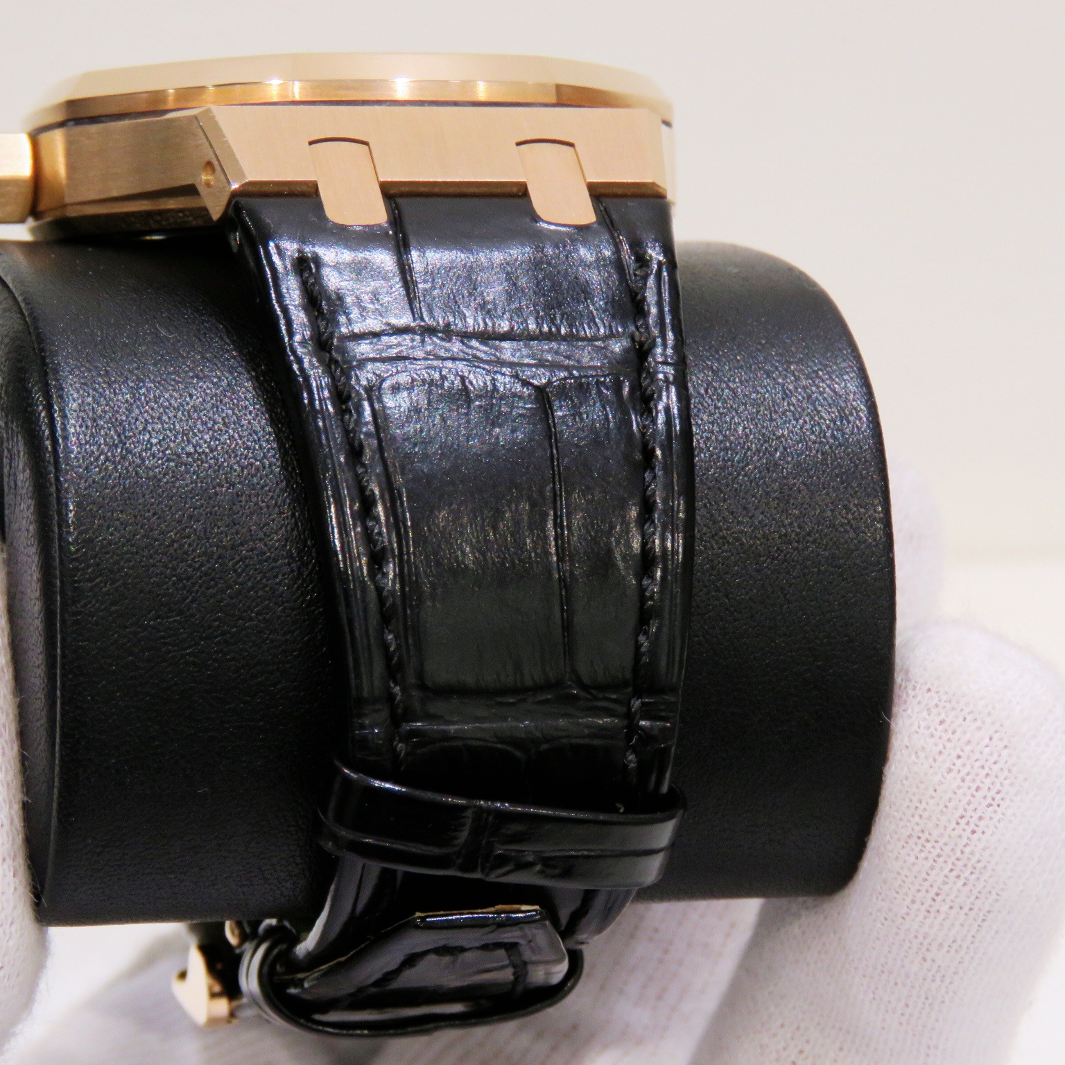 AUDEMARS PIGUET (�����ǥޡ��ԥ�) ������륪���� �����ȥޥƥ��å� �ӻ��� 15500OR.OO.D002CR.01 �֥�å� PG/�쥶�� ��°�ʴ��� ������� X-079 ���Ź