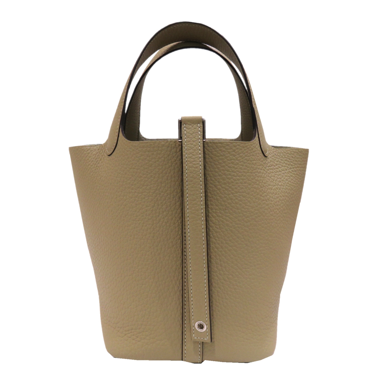 ピコタンpm MMハンドバッグ HERMES (エルメス) ピコタンMM ハンドバッグ トレンチ/シルバー金具