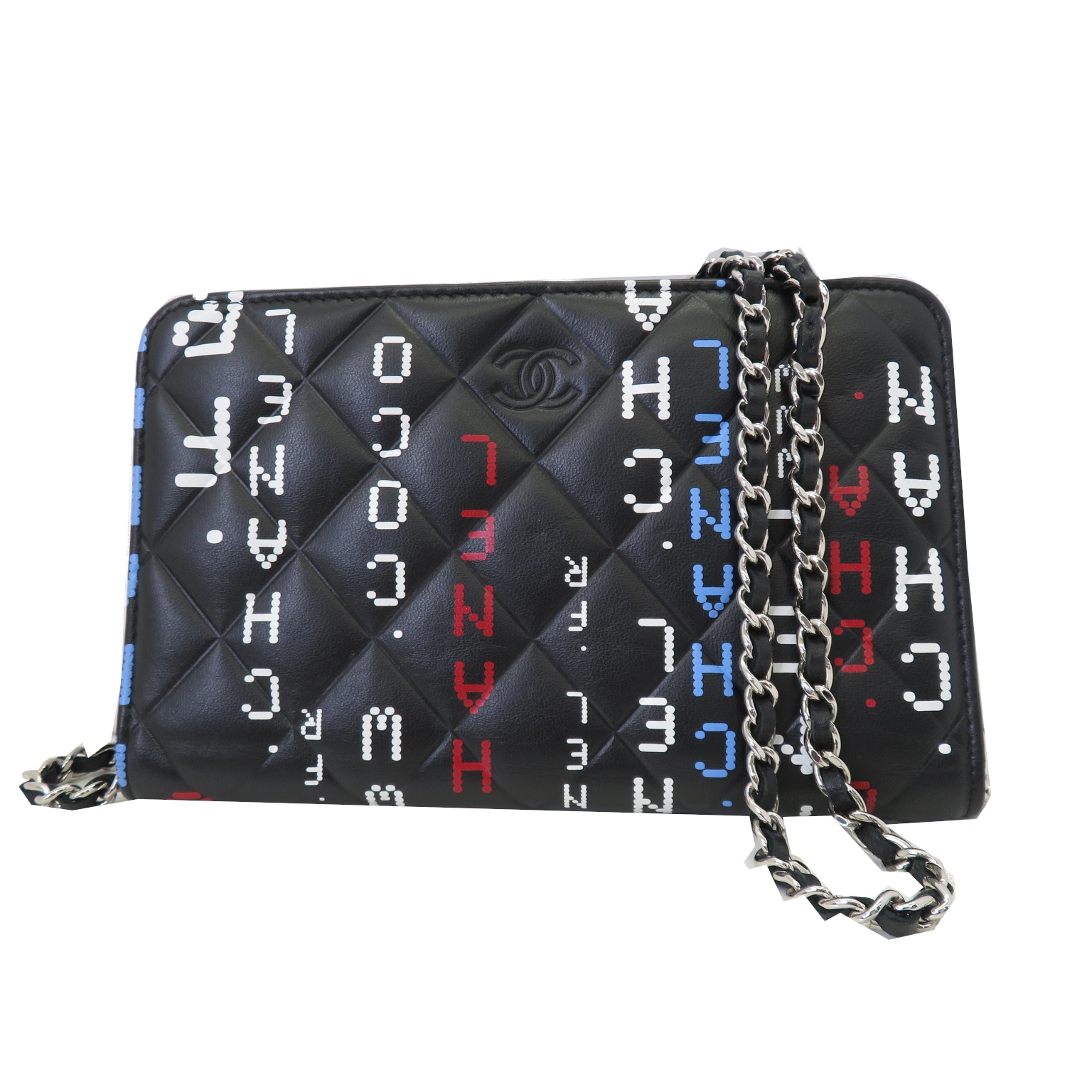 CHANEL マトラッセ キルティング フラワー柄 クラッチバッグ ポーチ