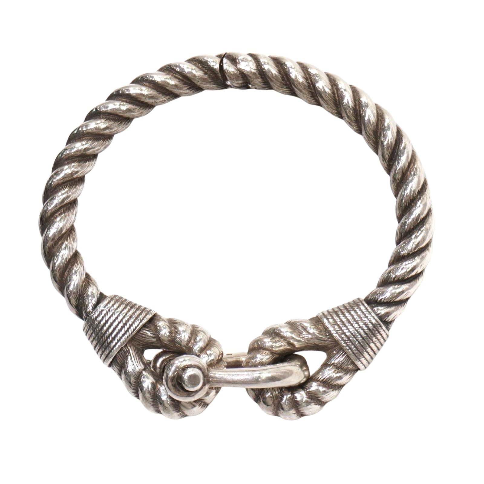 HERMES (エルメス) ヴィンテージブレスレット カニ刻印 SV800 ランクA