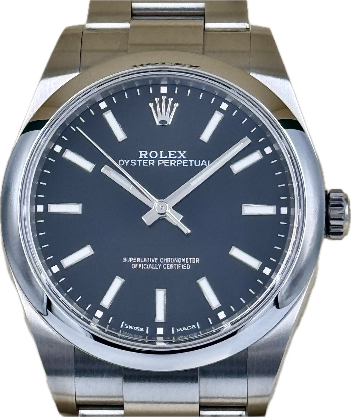 ROLEX (ロレックス) オイスターパーペチュアル39 114300 ブラック SS