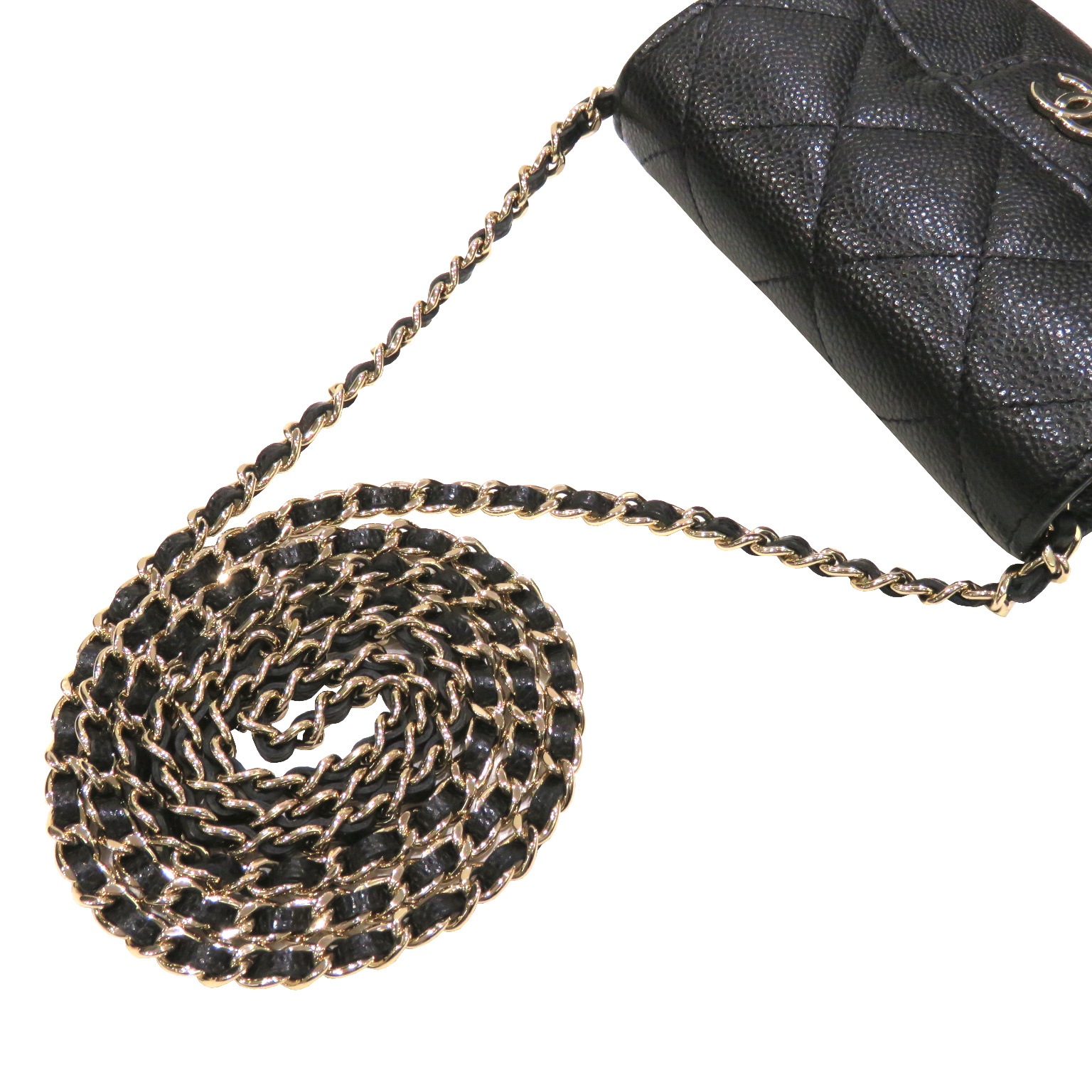 CHANEL (����ͥ�) �ߥ˥������󥦥���å� ���� �֥�å�/�����ѥ󥴡���ɶ�� ����ӥ������� ̤������ L126 ���Ź