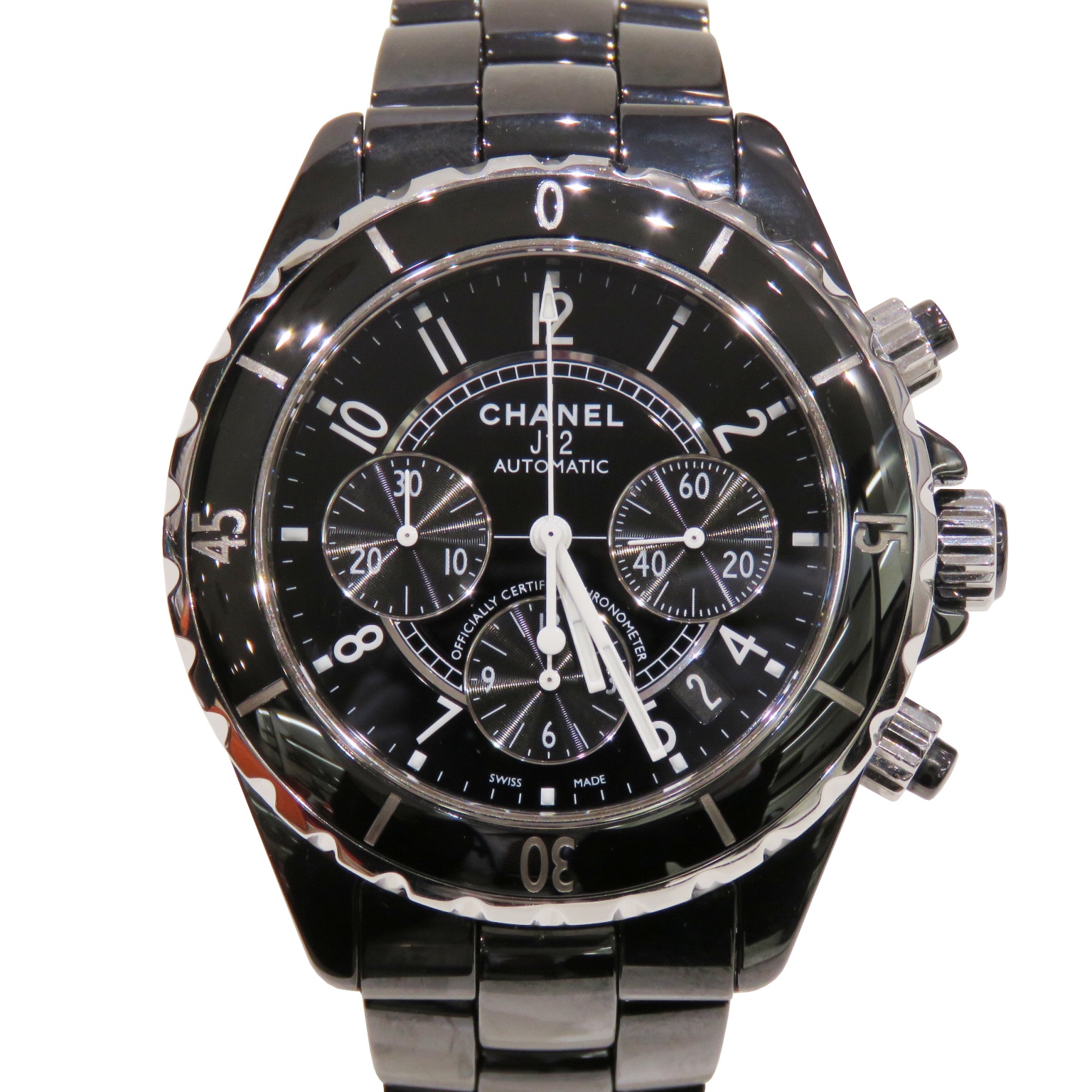 B-025 CHANEL (����ͥ�) J12 �����Υ���� �ӻ��� H0940 �֥�å� SS/����ߥå� ��� ���Ź