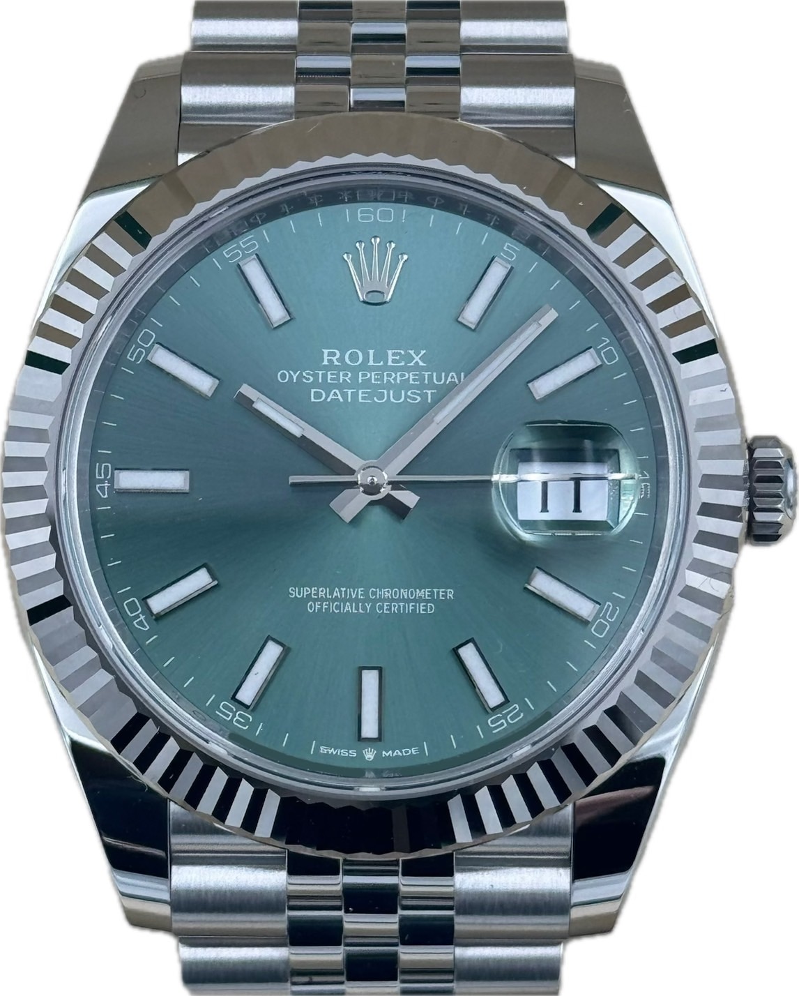 ROLEX (ロレックス) デイトジャスト41 126334 ミントグリーン SS/WG 未