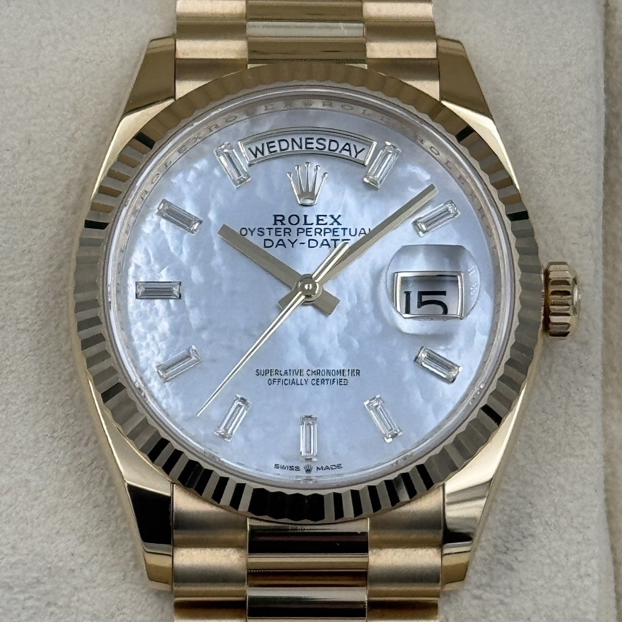 ROLEX (å) ǥǥ36 128238 ۥ磻ȥޥ֥ѡ YG  ضŹ CAT-760