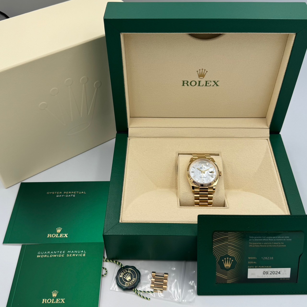 ROLEX (å) ǥǥ36 128238 ۥ磻ȥޥ֥ѡ YG  ضŹ CAT-760
