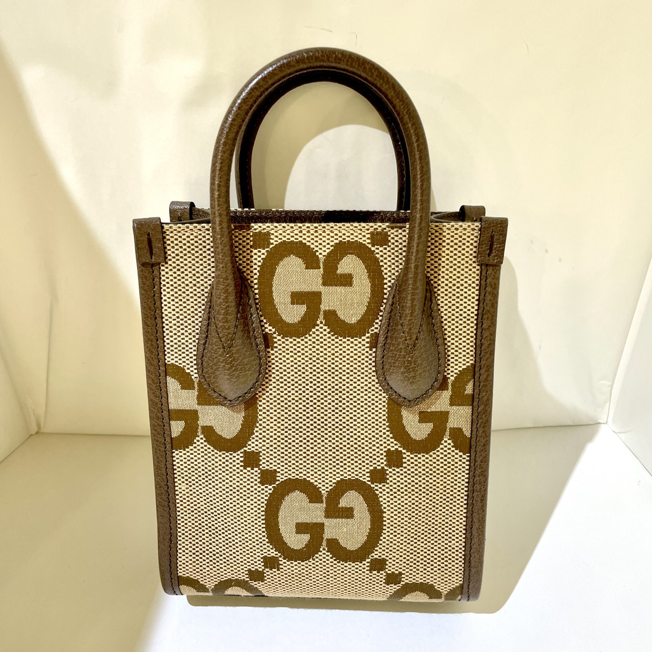 GUCCI(グッチ) ジャンボGG ミニトート バッグ 699406 ベージュ 
