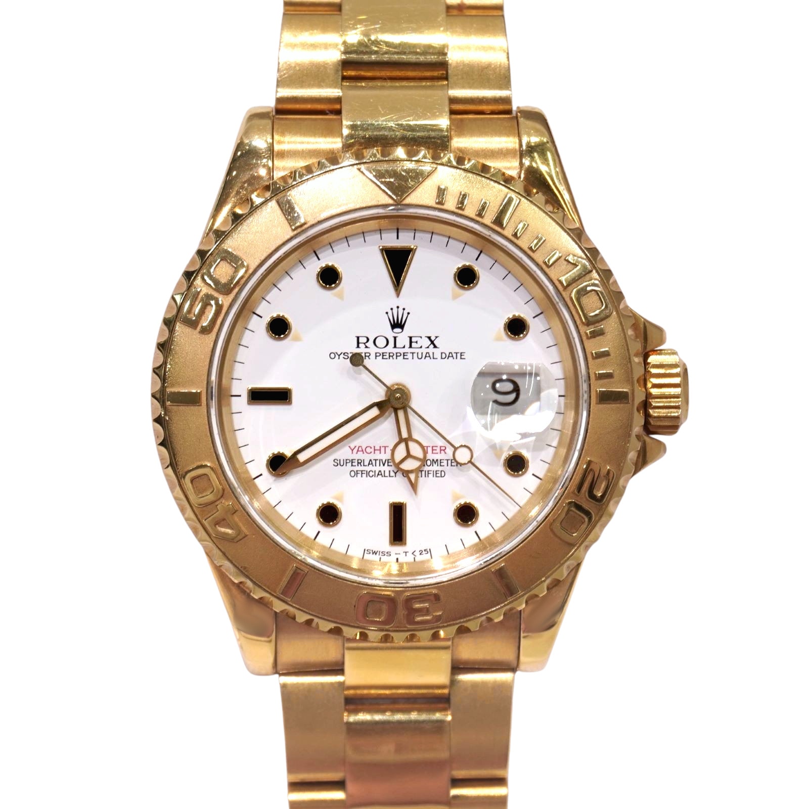 D-007 ROLEX (ロレックス) ヨットマスター40 腕時計 16628 ホワイト YG