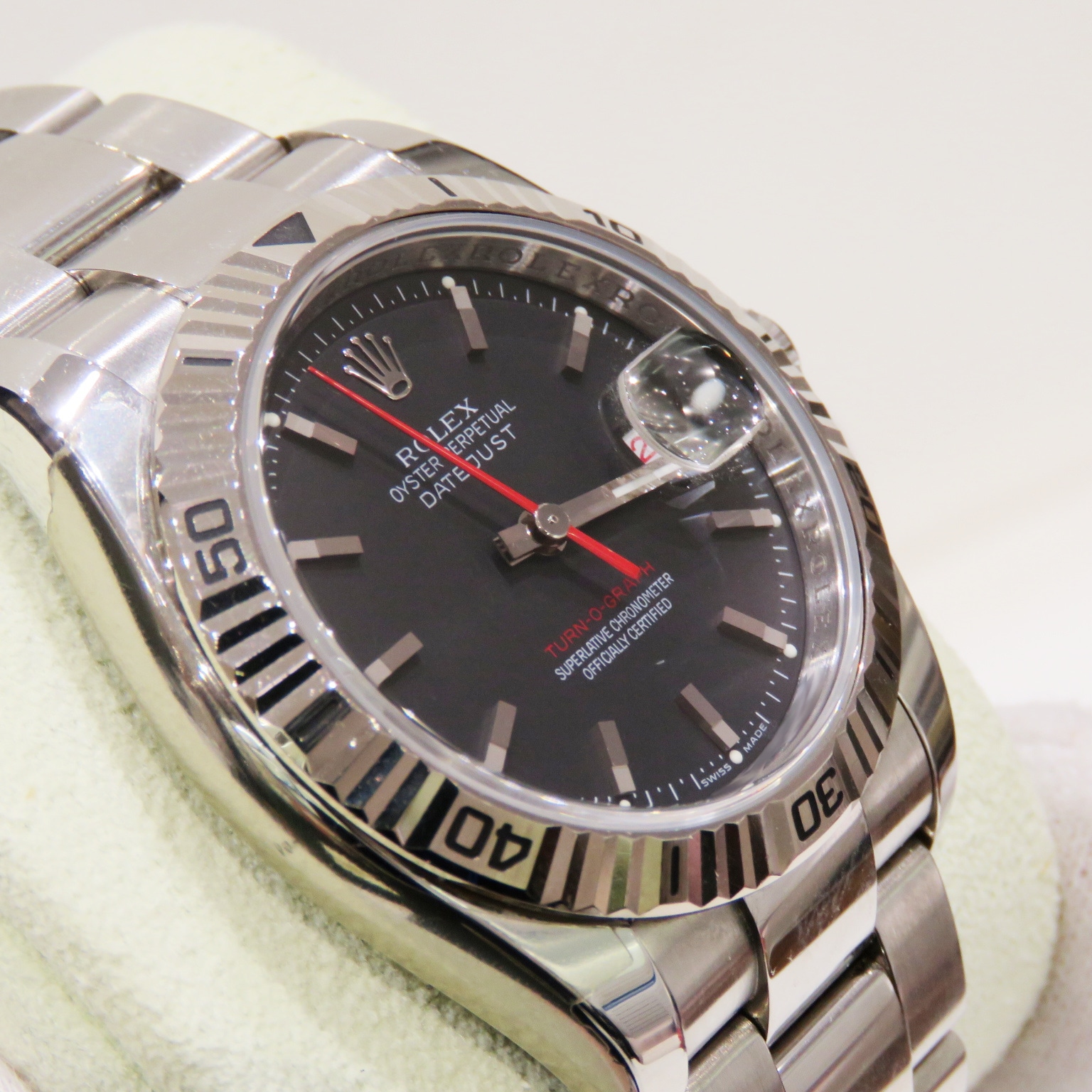C-117 ROLEX (����å���) �ǥ��ȥ��㥹�� �����Υ���� �ӻ��� 116264 �֥�å� SS/WG ���������� ��°�ʴ��� ��� ���Ź