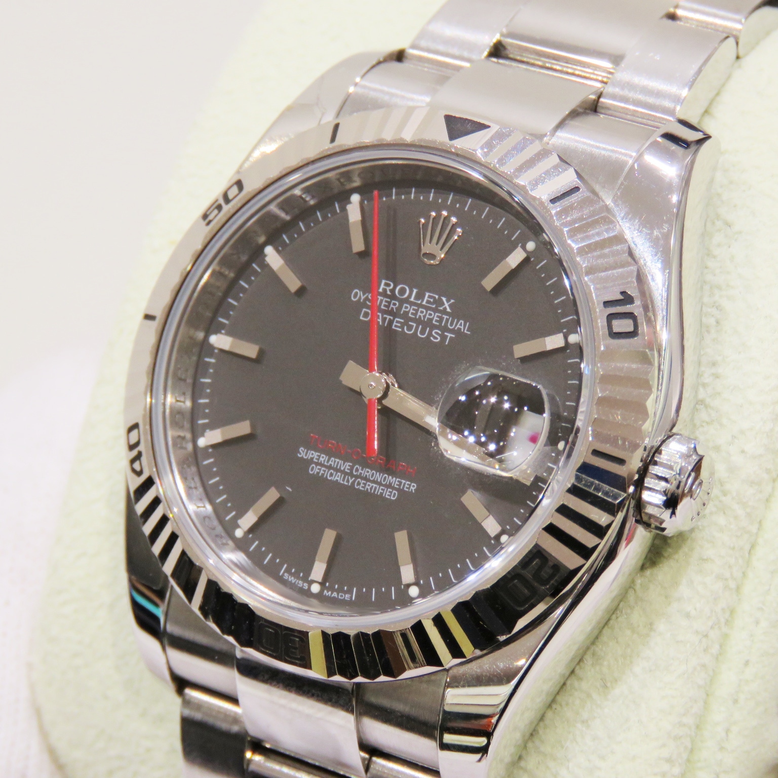 C-117 ROLEX (����å���) �ǥ��ȥ��㥹�� �����Υ���� �ӻ��� 116264 �֥�å� SS/WG ���������� ��°�ʴ��� ��� ���Ź