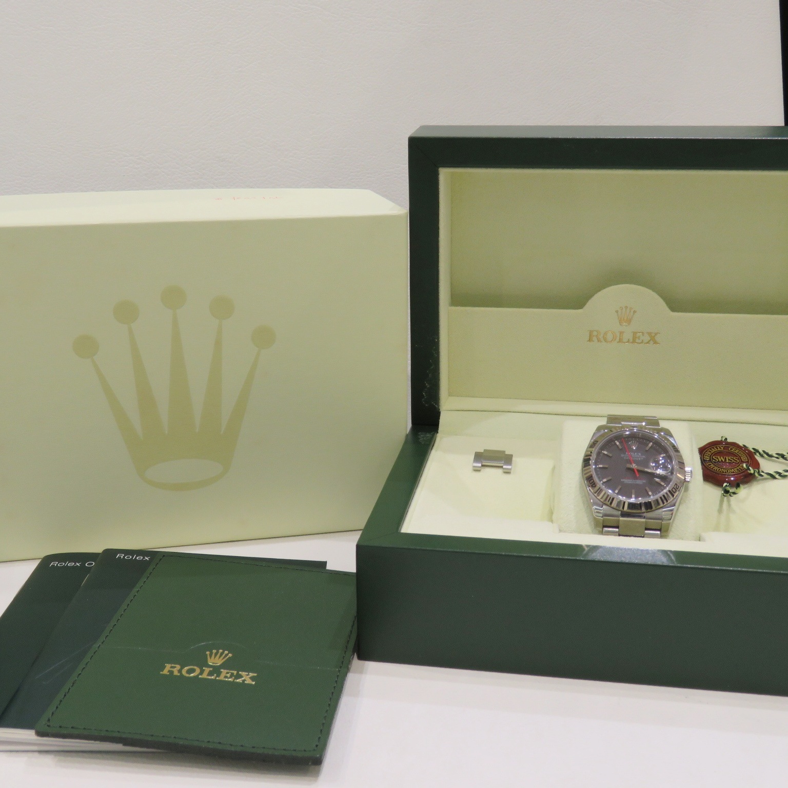 C-117 ROLEX (����å���) �ǥ��ȥ��㥹�� �����Υ���� �ӻ��� 116264 �֥�å� SS/WG ���������� ��°�ʴ��� ��� ���Ź