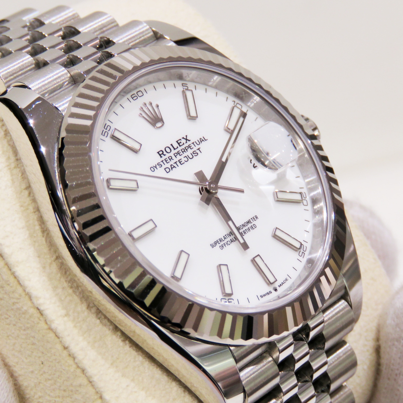 C-254 ROLEX (����å���) �ǥ��ȥ��㥹��41 �ӻ��� 126334 �ۥ磻�ȥС� SS/WG ����ӥ꡼ ��°�ʴ��� ������� ���Ź