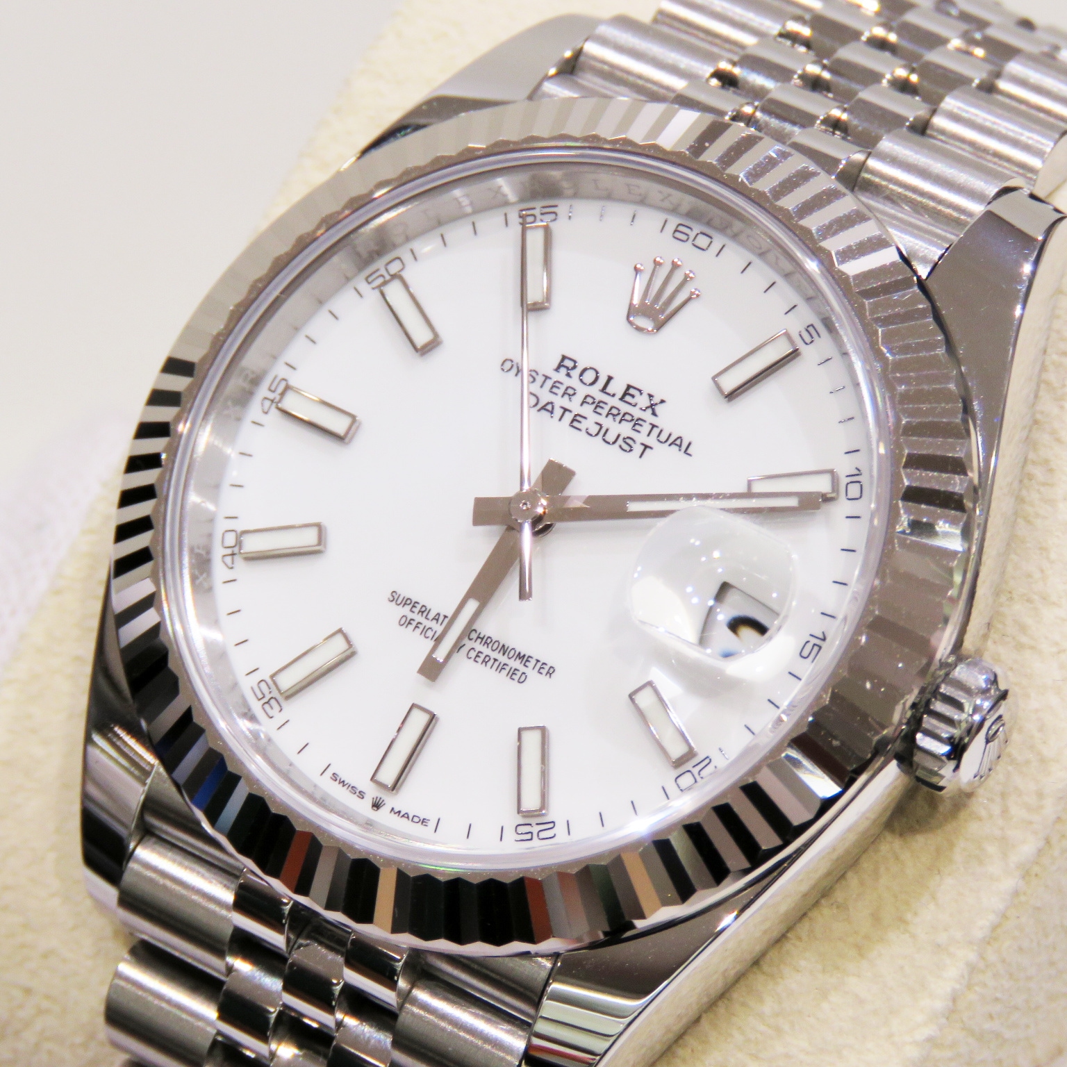 C-254 ROLEX (����å���) �ǥ��ȥ��㥹��41 �ӻ��� 126334 �ۥ磻�ȥС� SS/WG ����ӥ꡼ ��°�ʴ��� ������� ���Ź